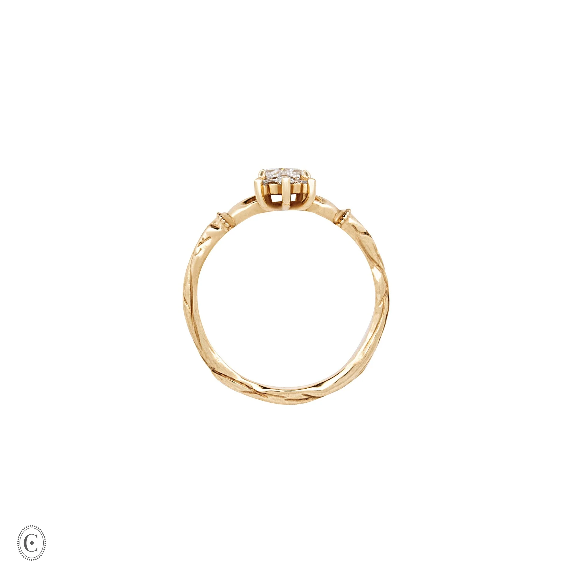 Claddagh 0.5ct Heart Cut Diamond Engagement Ring - 14k Gold - Image 4