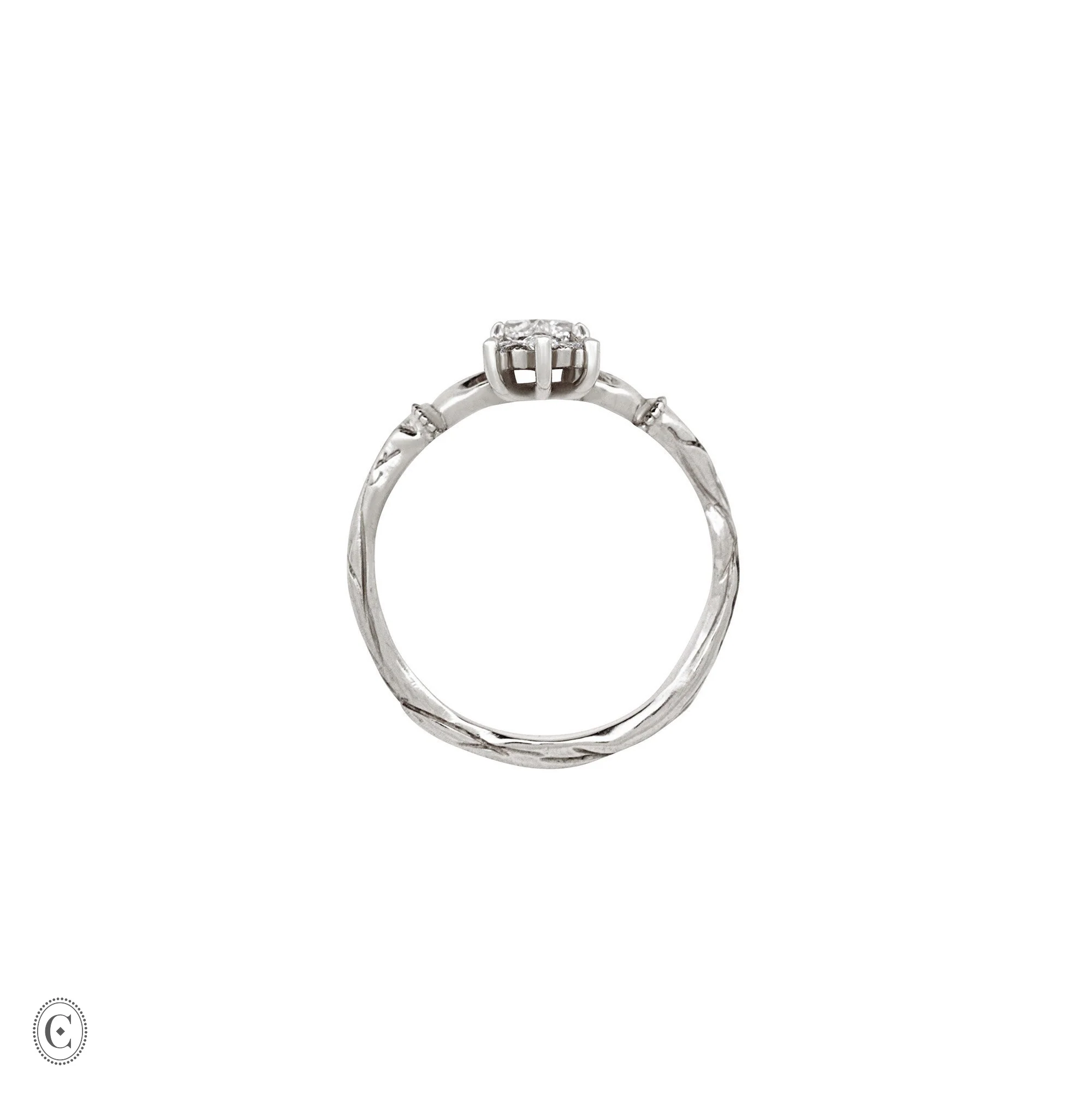Claddagh 0.5ct Heart Cut Diamond Engagement Ring - 14k White Gold - Image 4