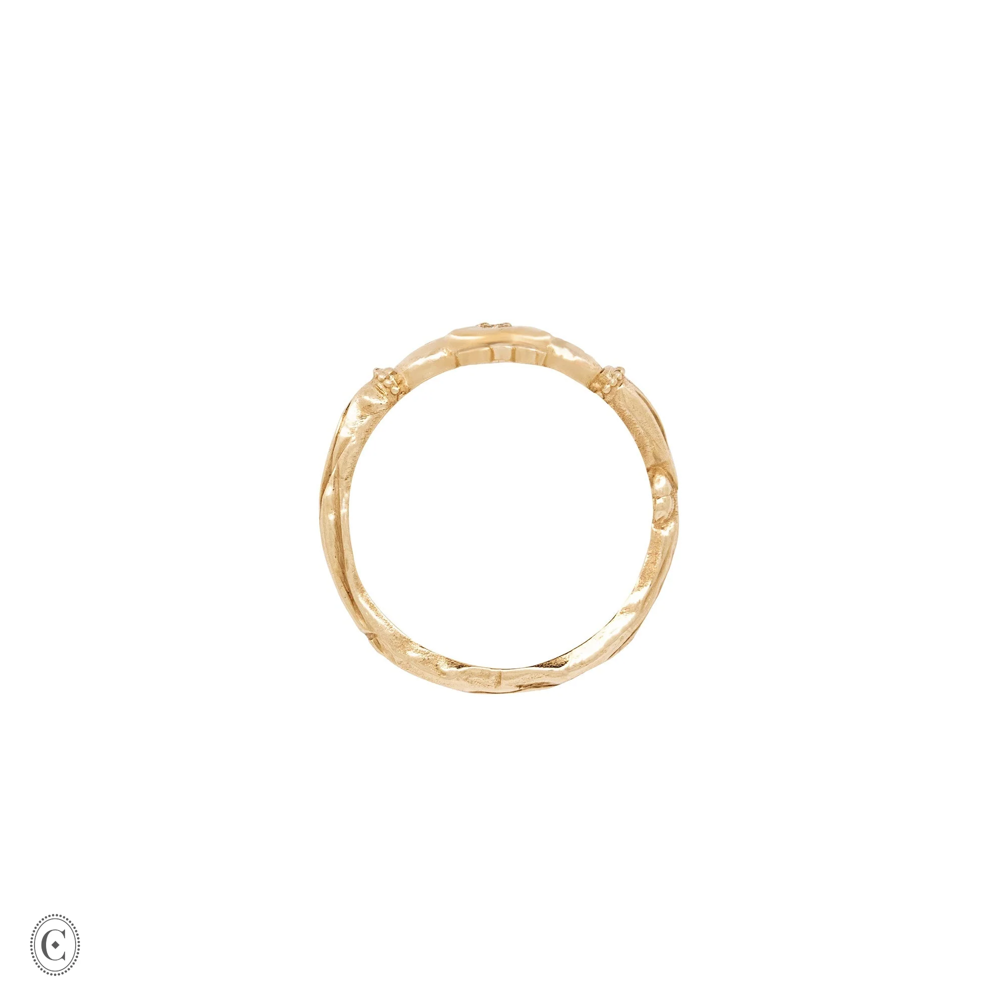 Claddagh North Star Diamond Gold Ring - 14k Gold - Image 4