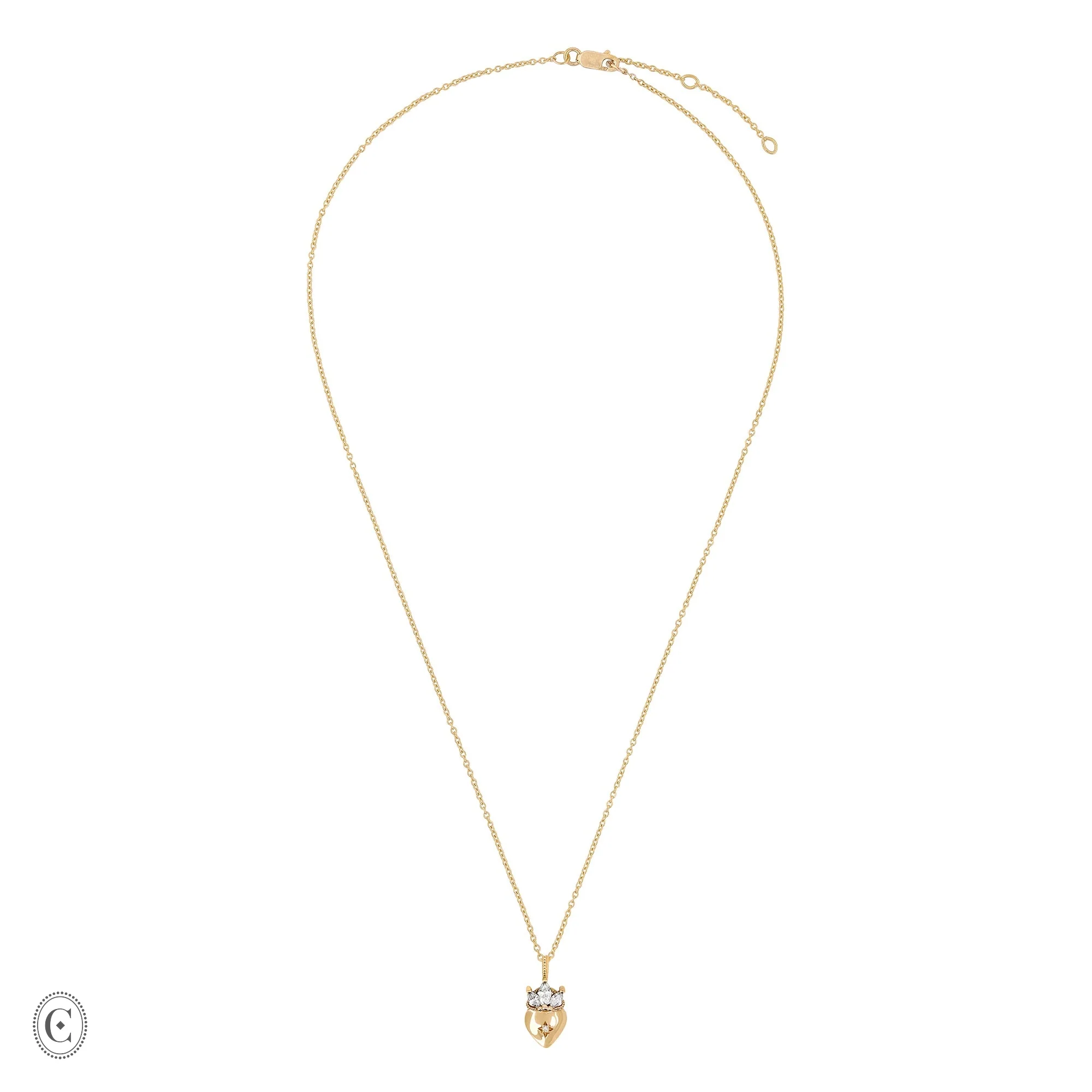 Claddagh North Star Diamond Gold Necklace - 14k Gold - Image 2