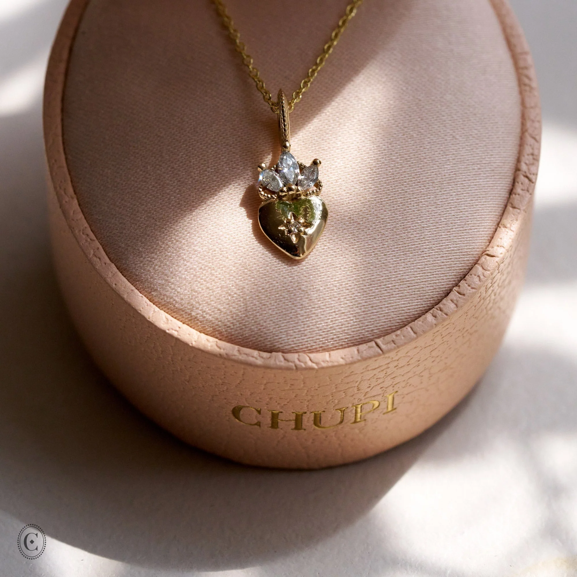 Claddagh North Star Diamond Gold Necklace - 14k White Gold - Image 3