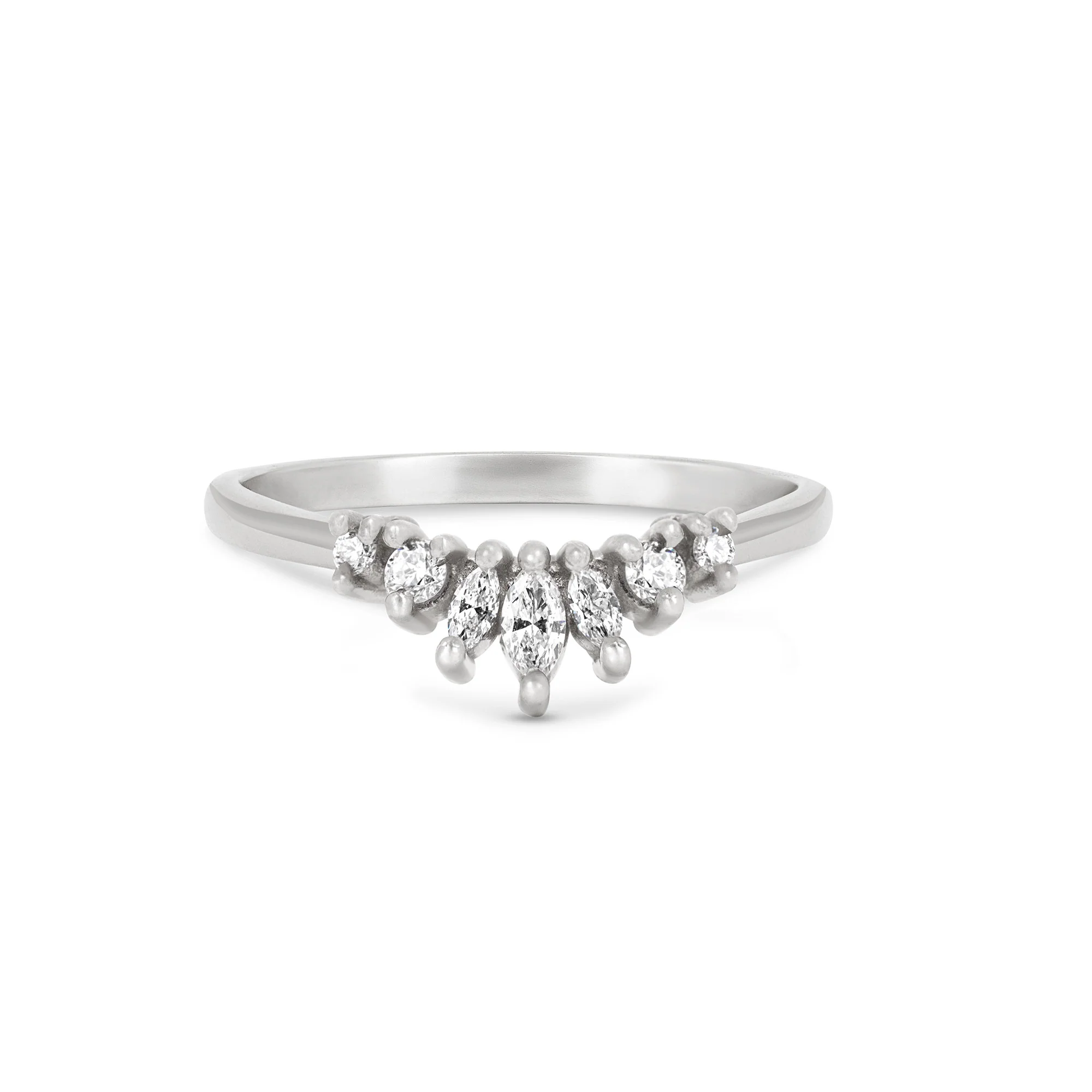 Crown of Joy - Diamond Ring 14k White Gold - Image 2