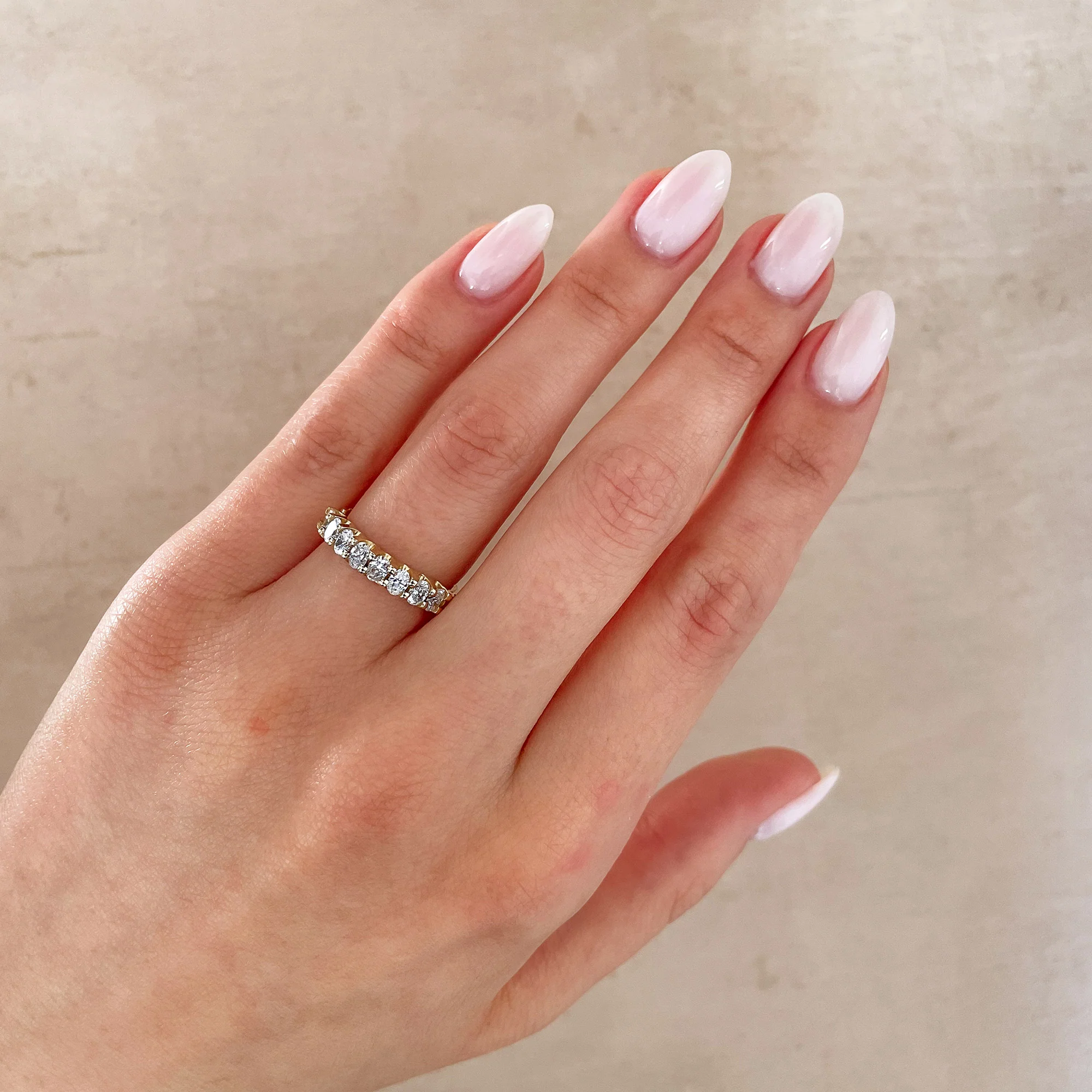Everlasting - Oval Diamond Eternity Ring 14k Gold - Image 5
