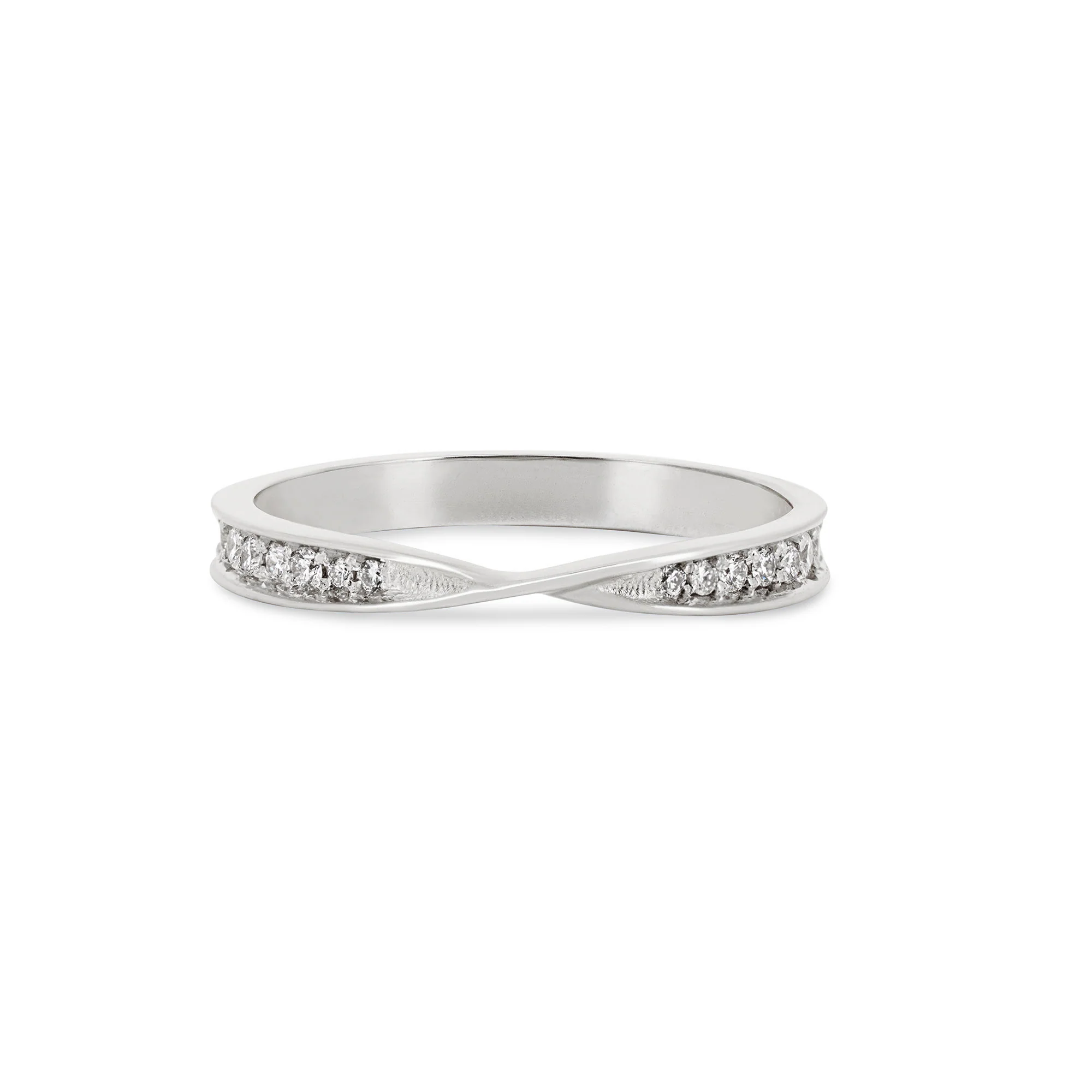 Follow Your Heart - Diamond Wedding Ring 14k White Gold