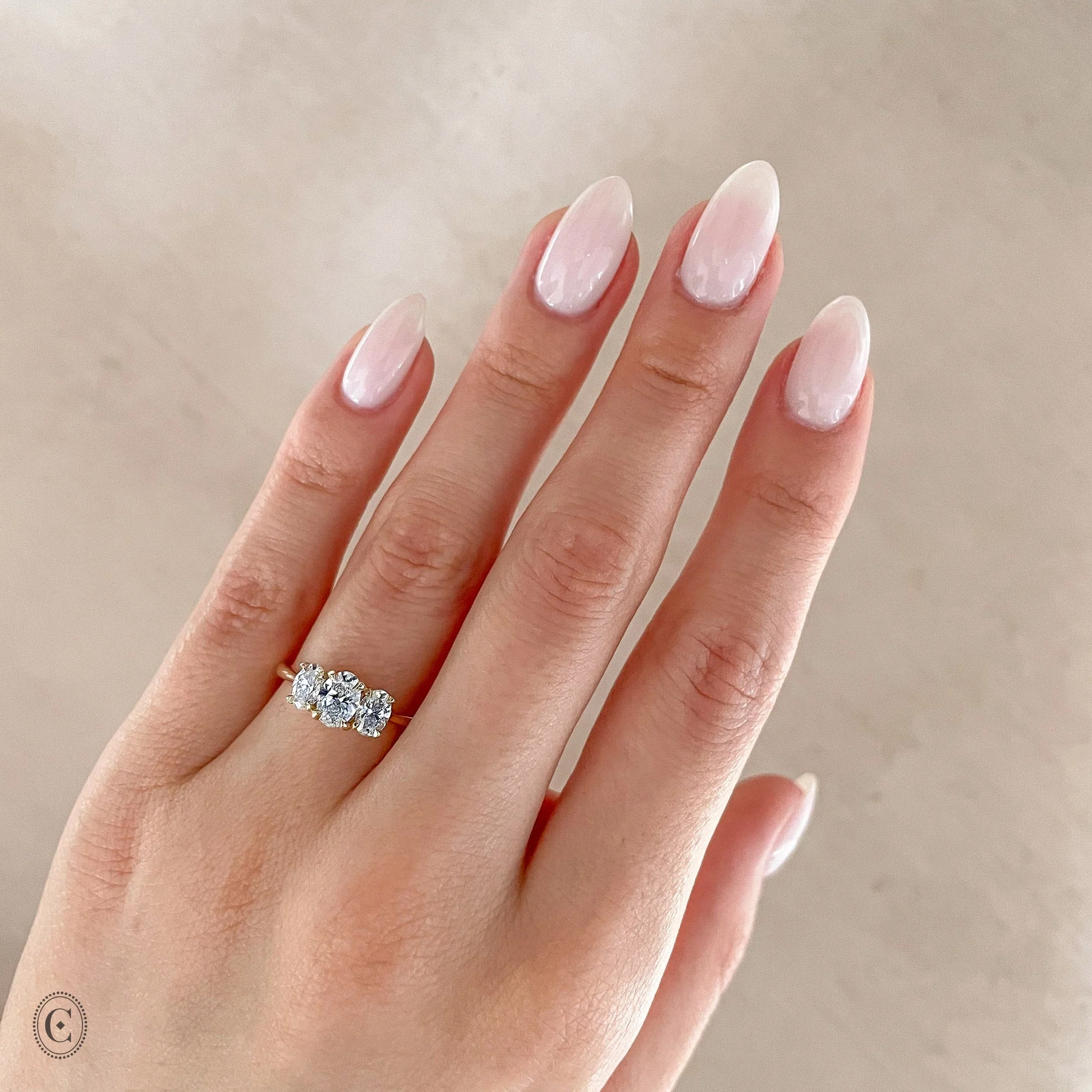 Guiding Light Trilogy - Oval Diamond Engagement Ring 14k Gold - Image 10