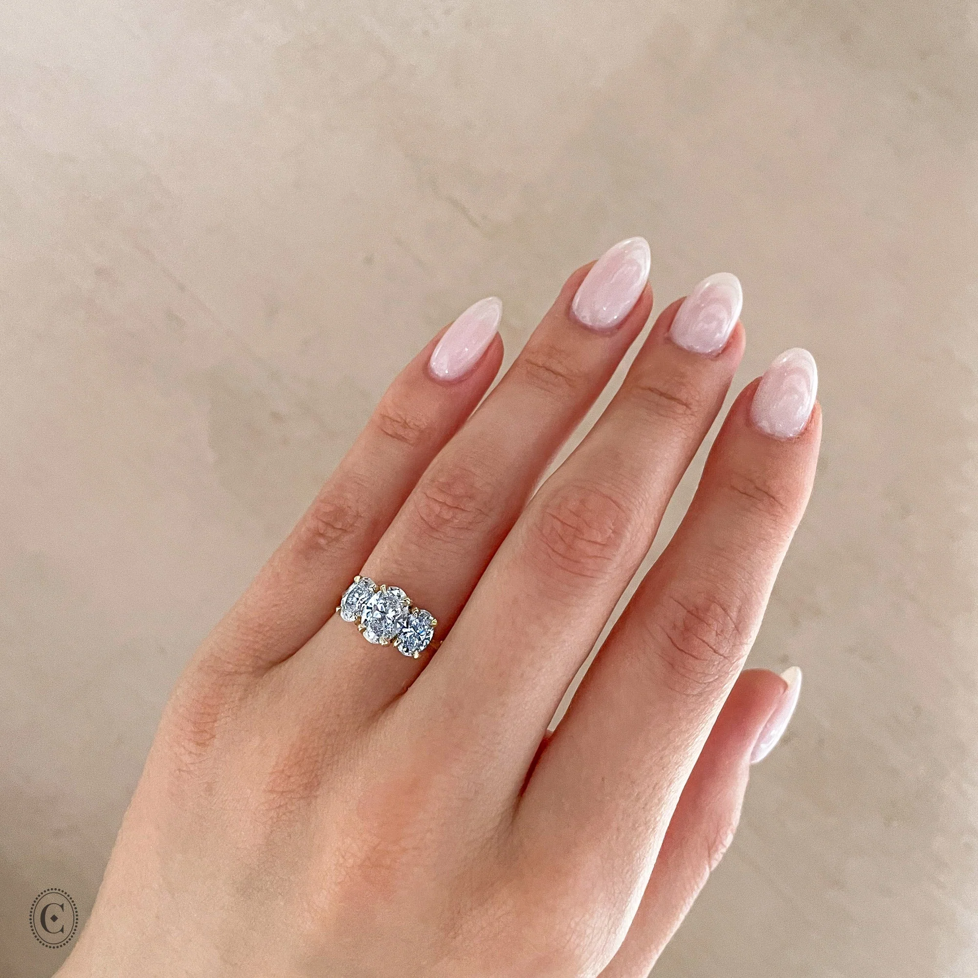 Guiding Light Trilogy - Oval Diamond Engagement Ring 14k Gold - Image 11