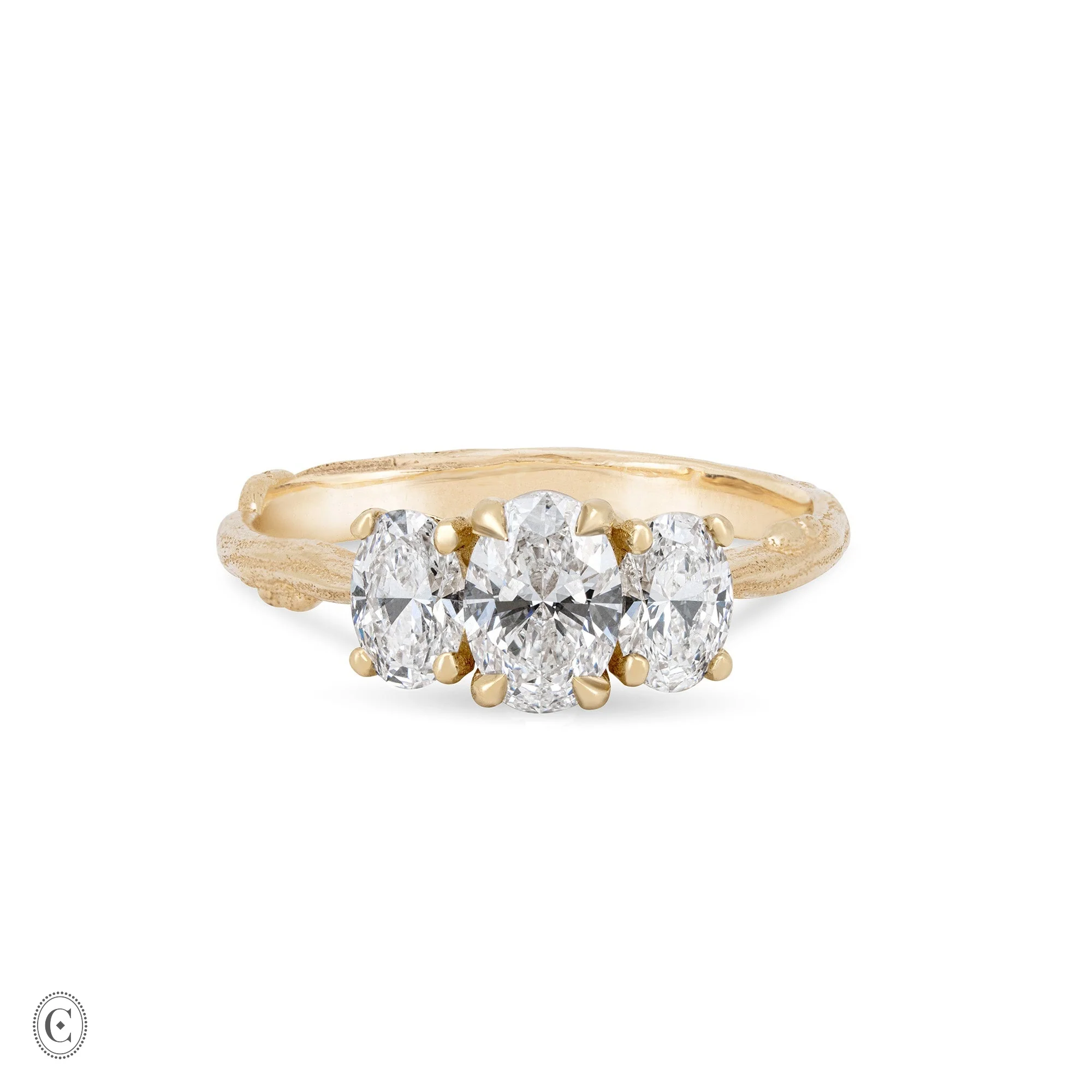 Guiding Light Trilogy - Oval Diamond Engagement Ring 14k Gold - Image 5