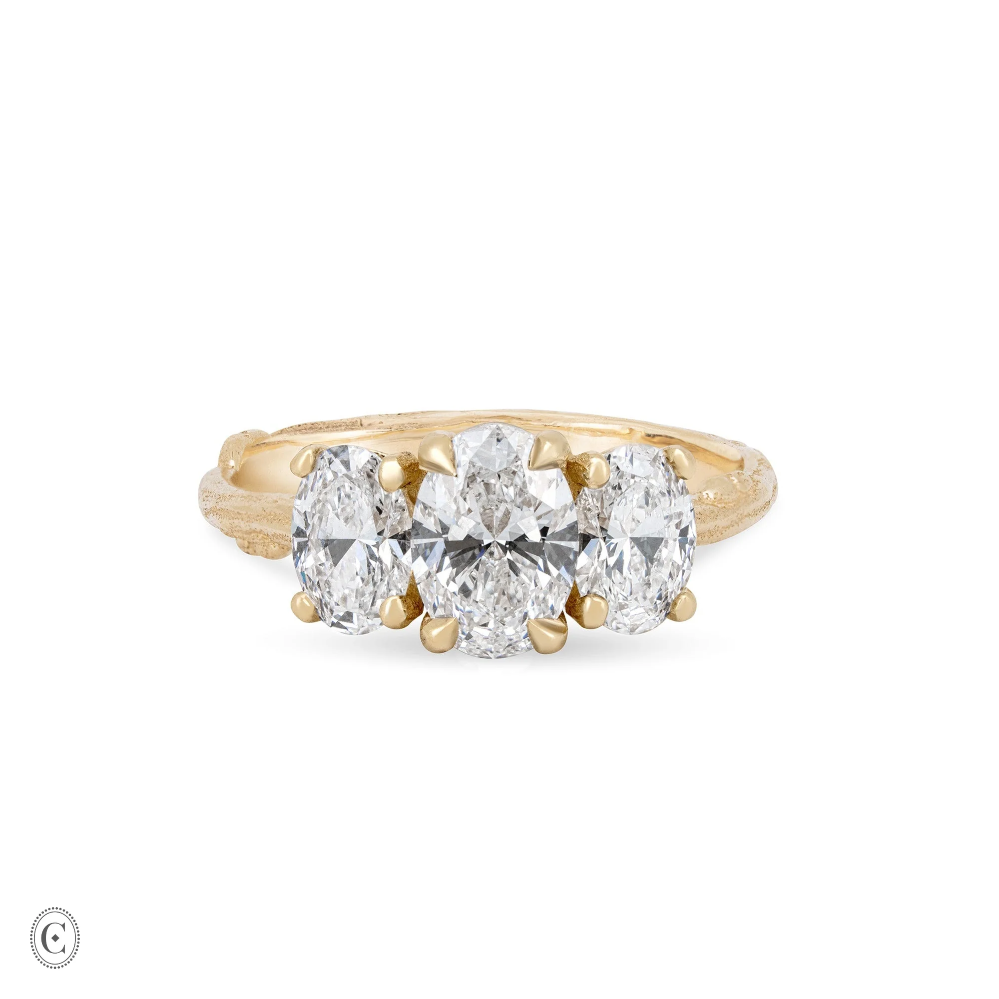 Guiding Light Trilogy - Oval Diamond Engagement Ring 14k Gold - Image 6