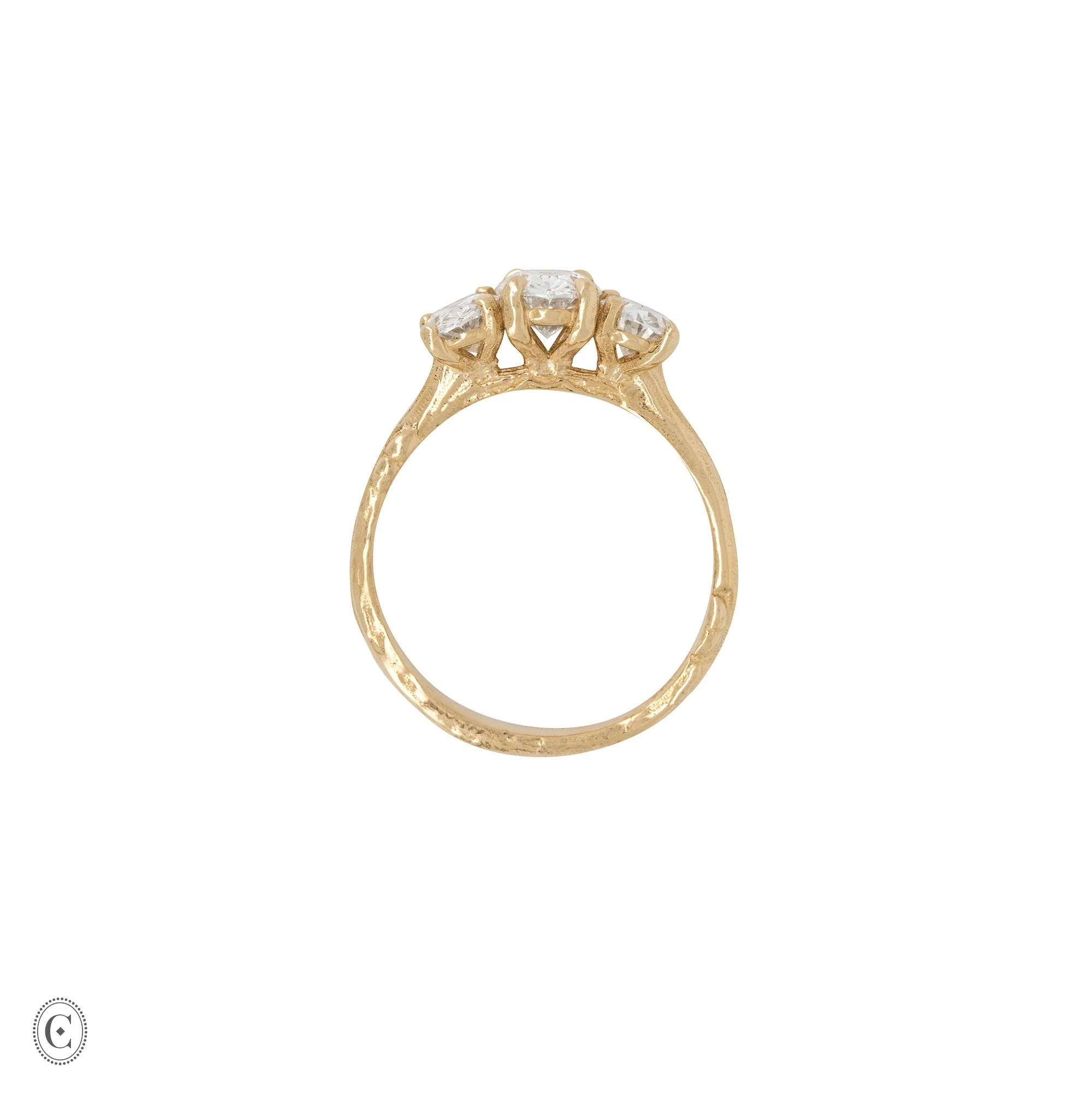 Guiding Light Trilogy - Oval Diamond Engagement Ring 14k Gold - Image 8