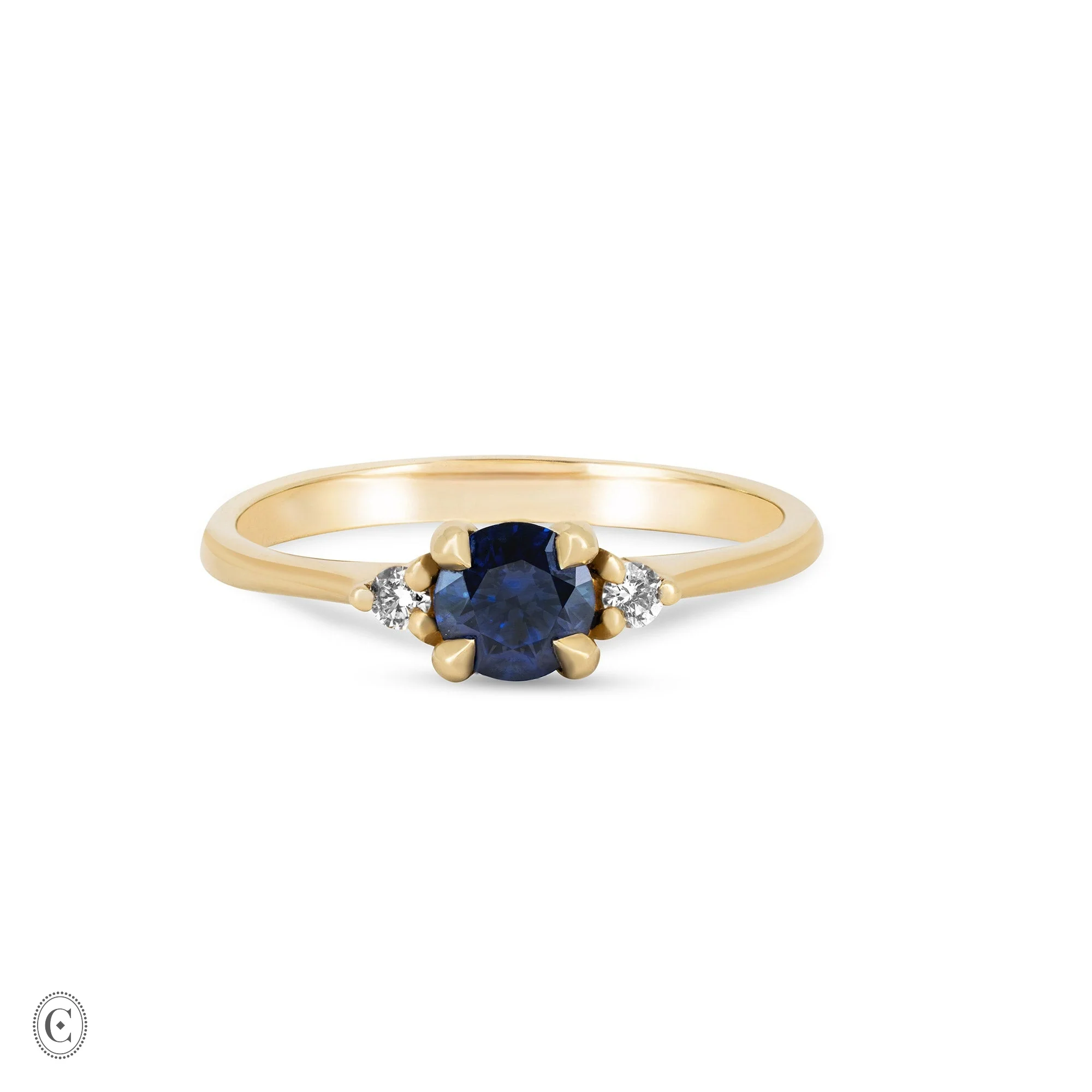 Love is All - Blue Sapphire Engagement Ring 14k Gold