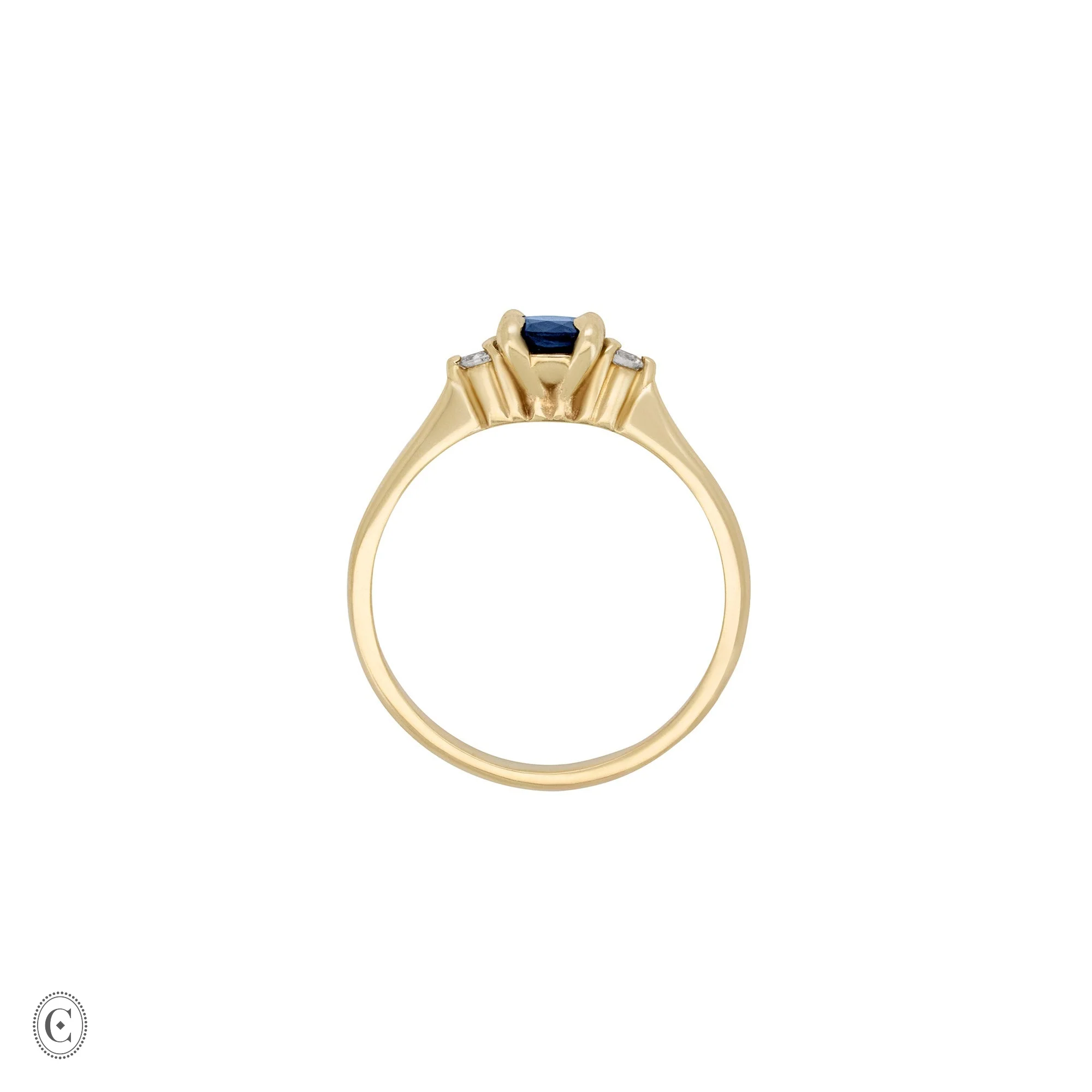 Love is All - Blue Sapphire Engagement Ring 14k Gold - Image 4