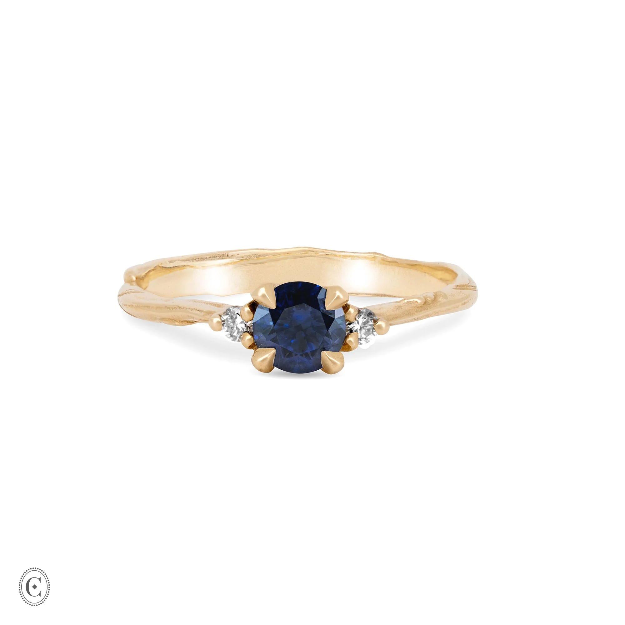 Love is All - Blue Sapphire Engagement Ring 14k Gold - Image 5