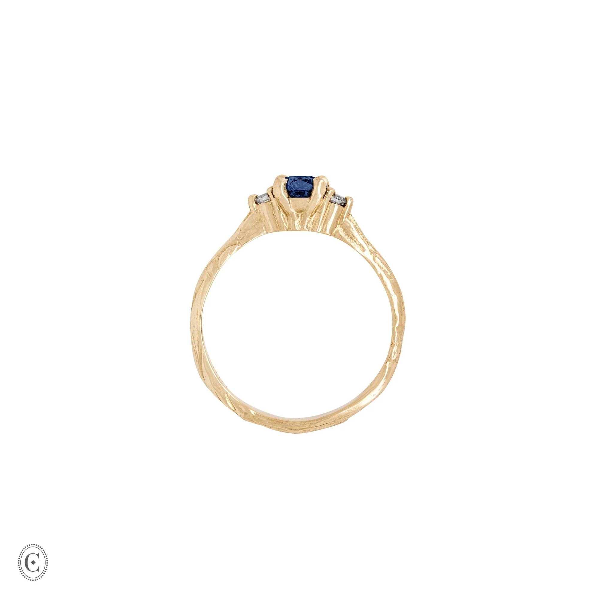 Love is All - Blue Sapphire Engagement Ring 14k Gold - Image 7