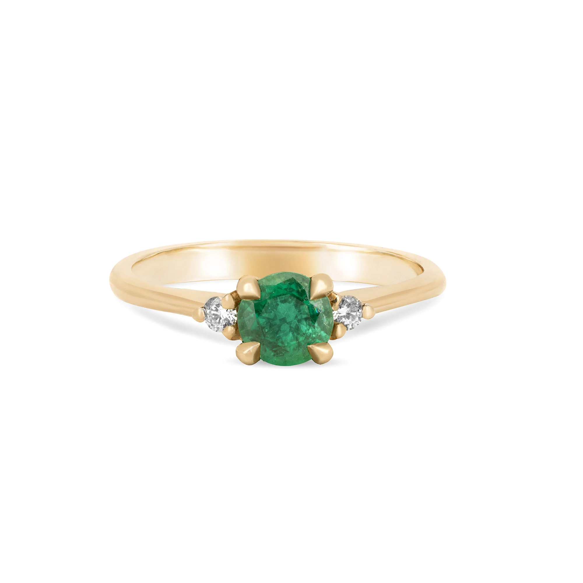 Love is All - Emerald Engagement Ring 14k Gold