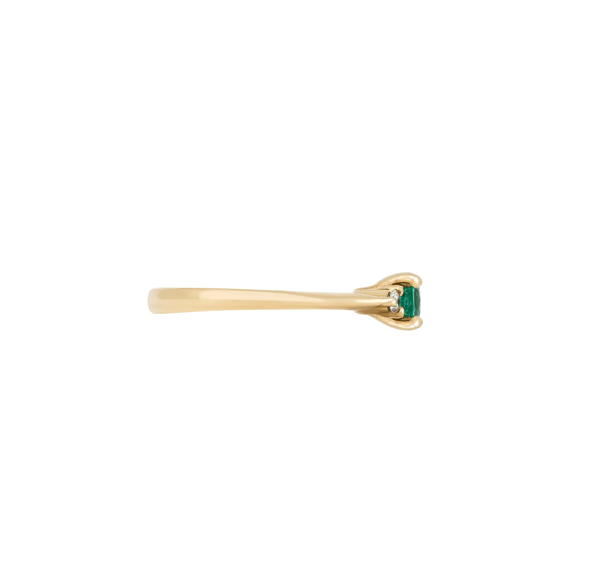 Love is All - Emerald Engagement Ring 14k Gold - Image 2