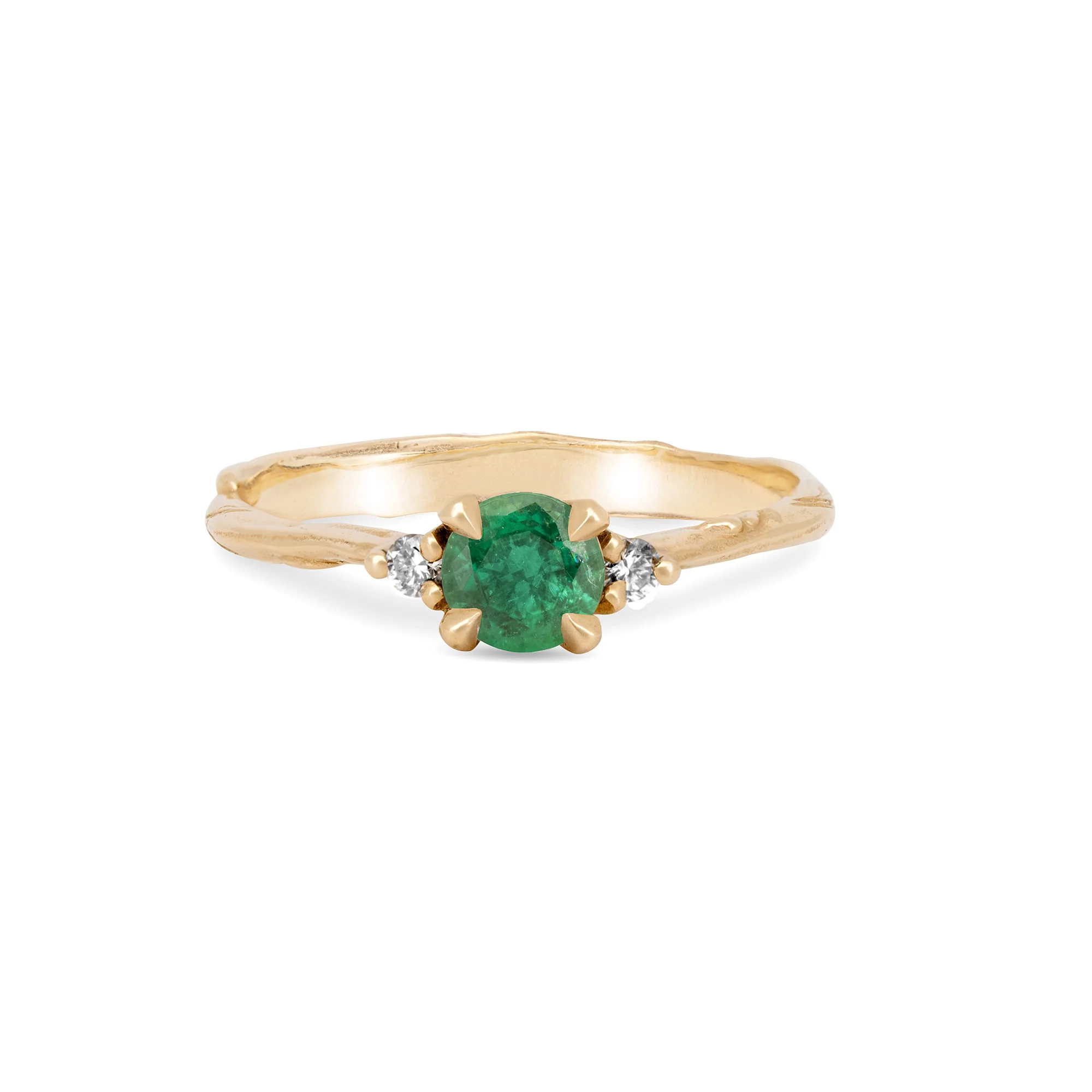 Love is All - Emerald Engagement Ring 14k Gold - Image 4