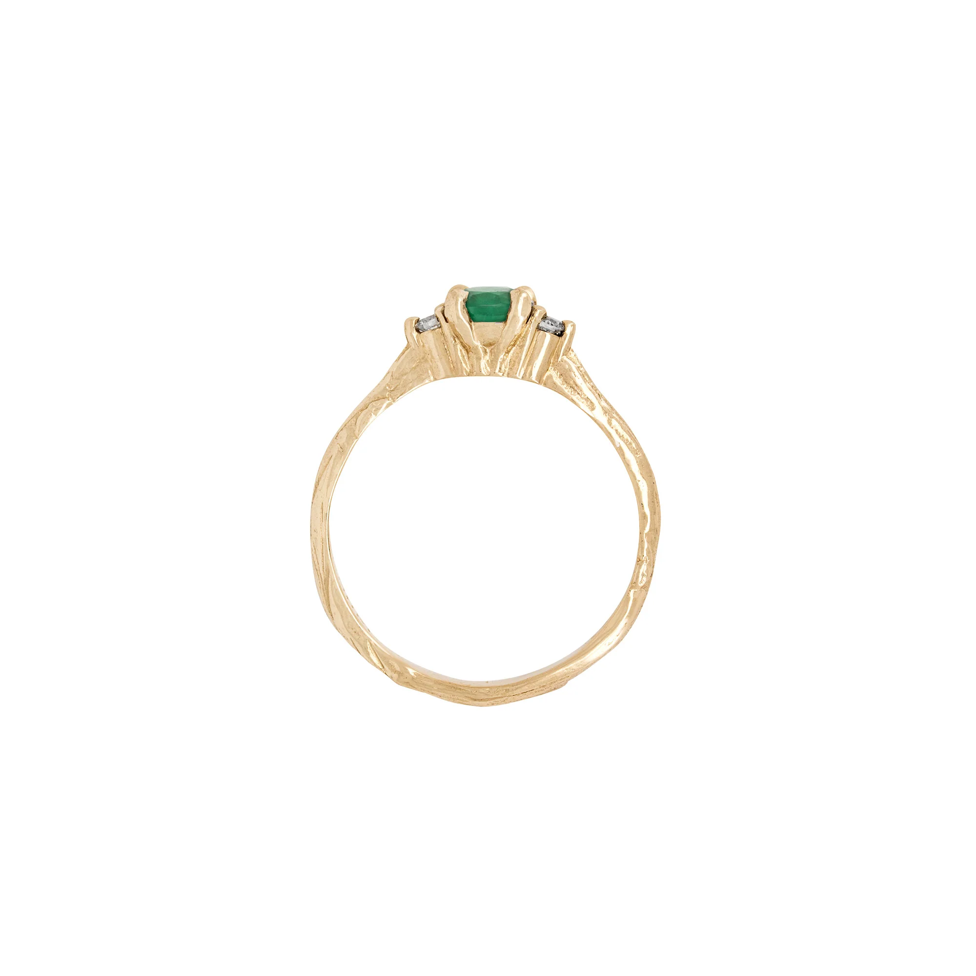 Love is All - Emerald Engagement Ring 14k Gold - Image 6