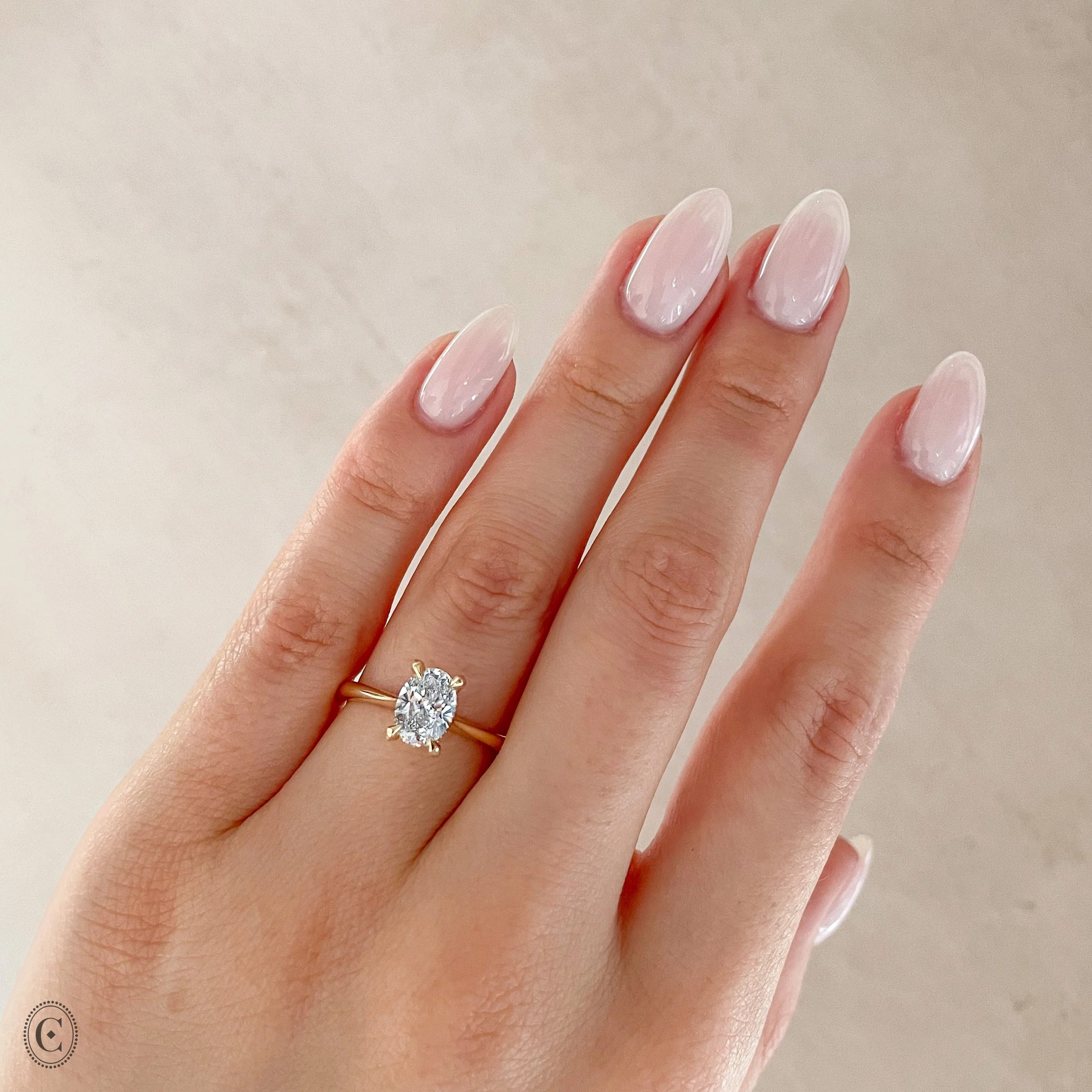 Moonlight - Oval Diamond Engagement Ring 14k Gold - Image 16
