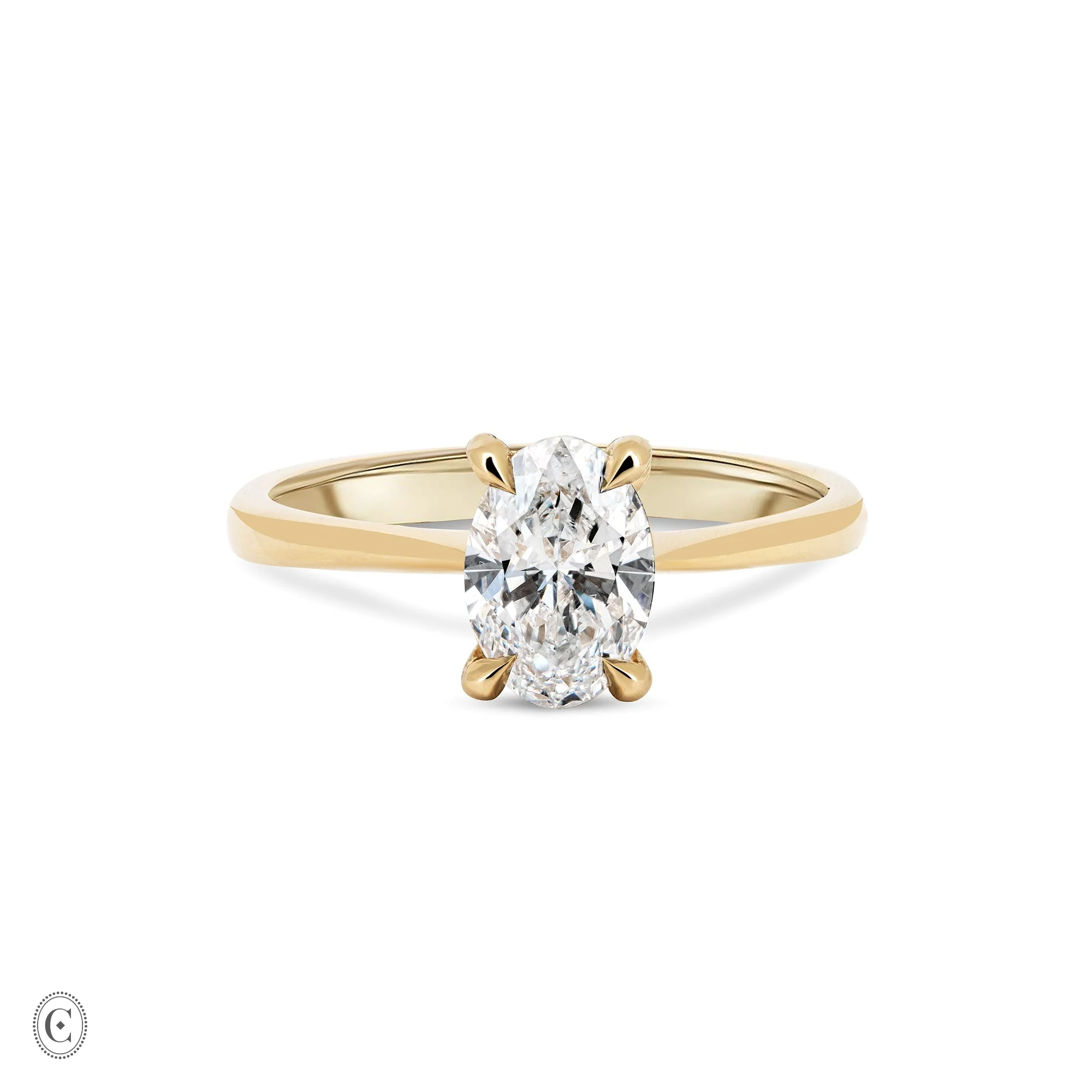 Moonlight - Oval Diamond Engagement Ring 14k Gold - Image 4