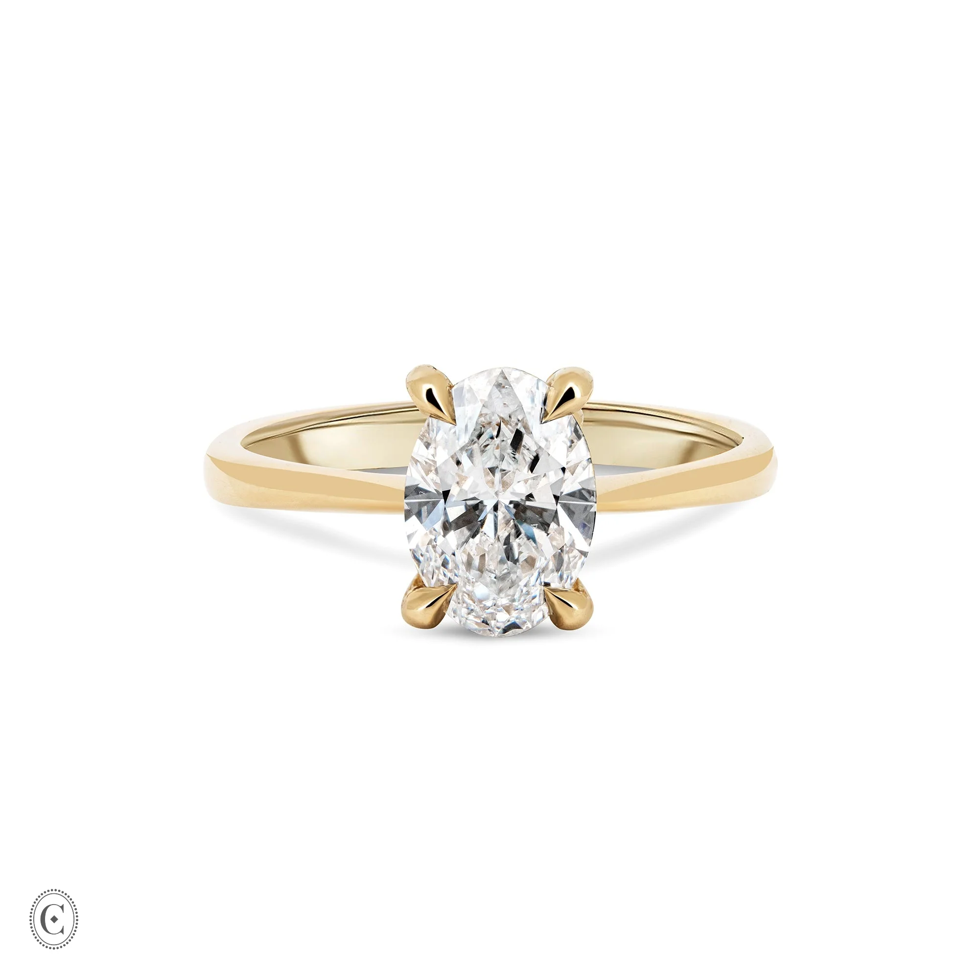 Moonlight - Oval Diamond Engagement Ring 14k Gold - Image 5
