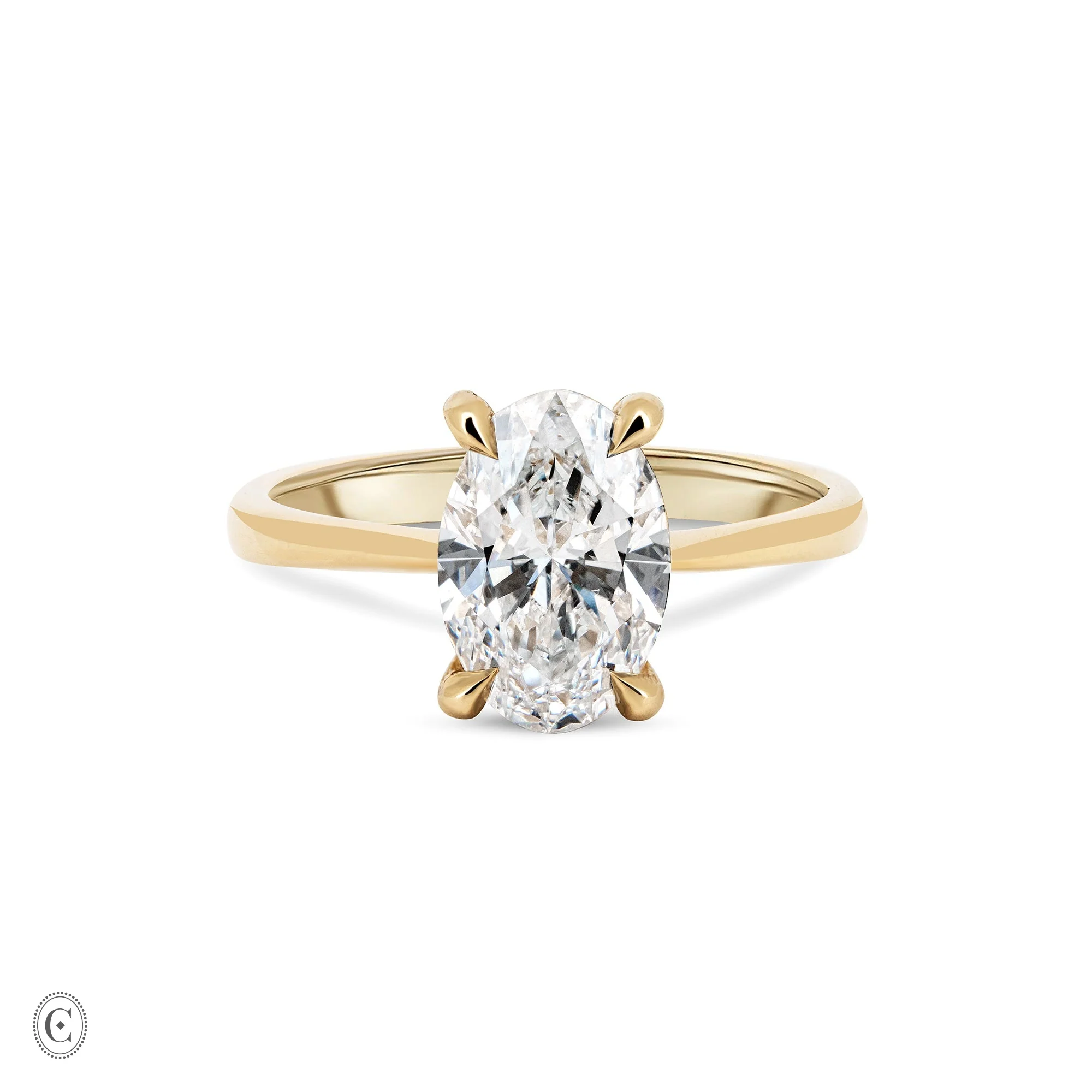 Moonlight - Oval Diamond Engagement Ring 14k Gold - Image 6