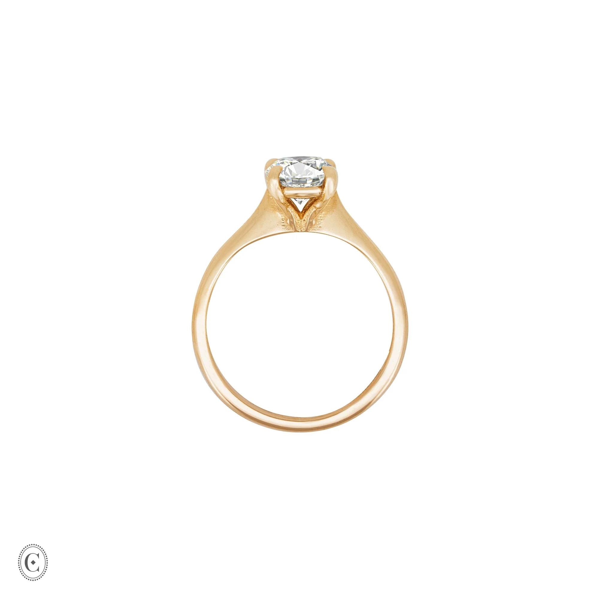 Moonlight - Oval Diamond Engagement Ring 14k Gold - Image 8