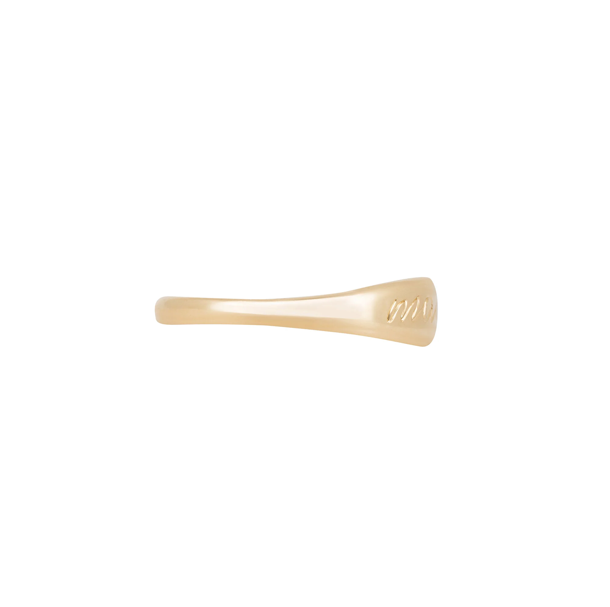 Never Forget Engraved Signet Ring - 14k Gold - Image 10