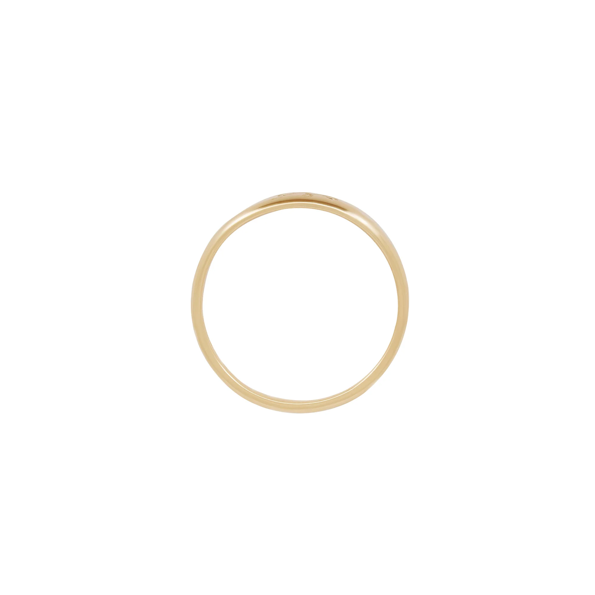 Never Forget Engraved Signet Ring - 14k Gold - Image 5