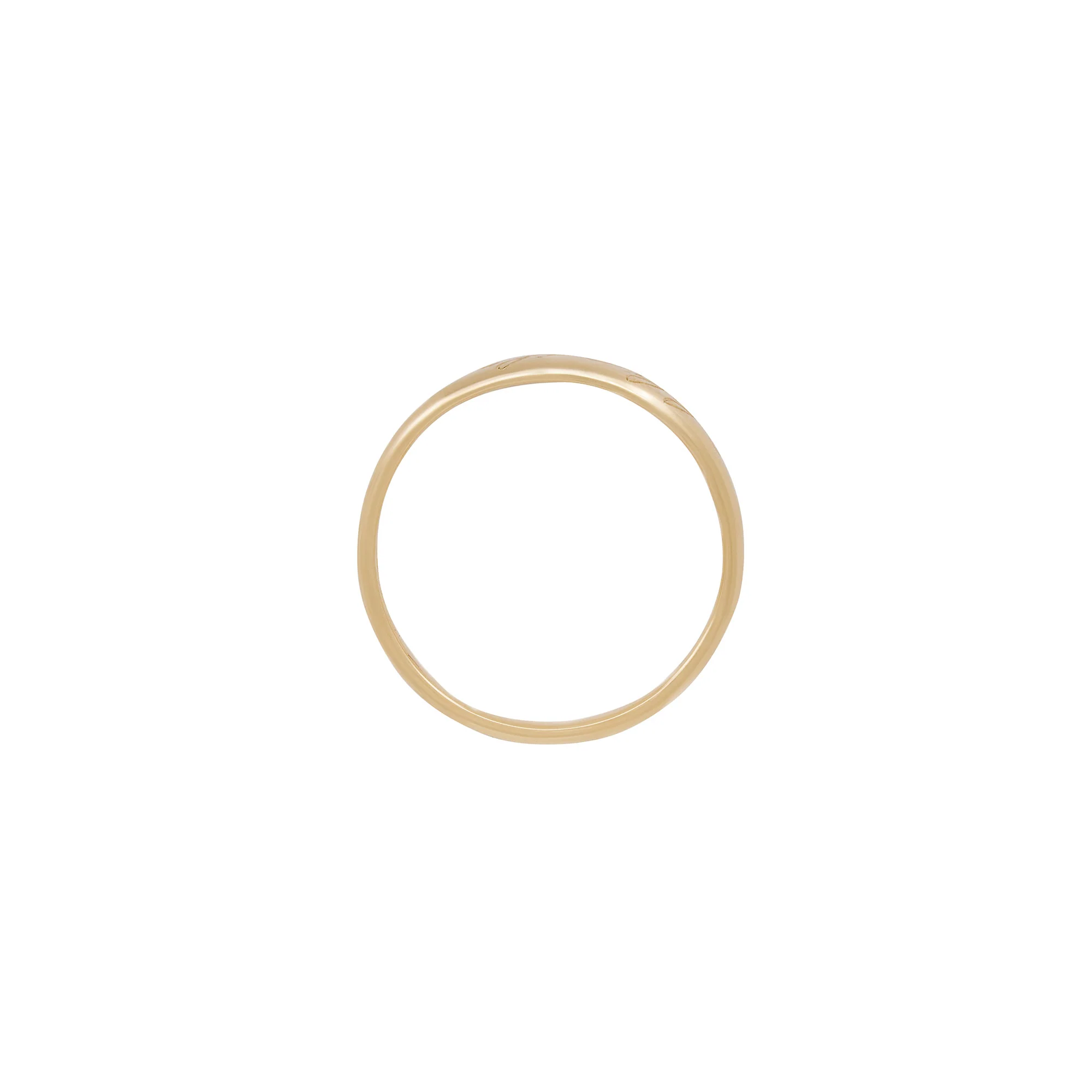 Never Forget Engraved Signet Ring - 14k Gold - Image 8