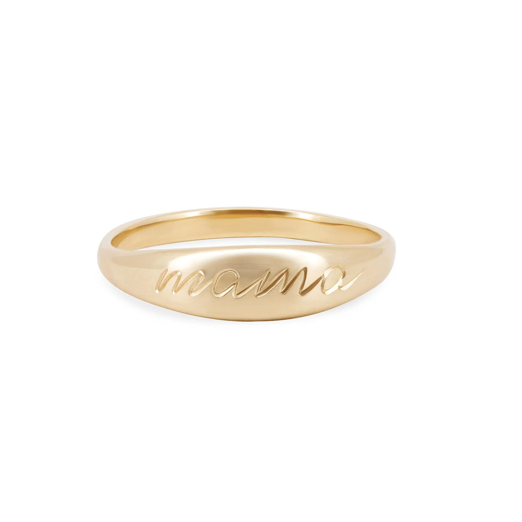 Never Forget Engraved Signet Ring - 14k Gold - Image 9