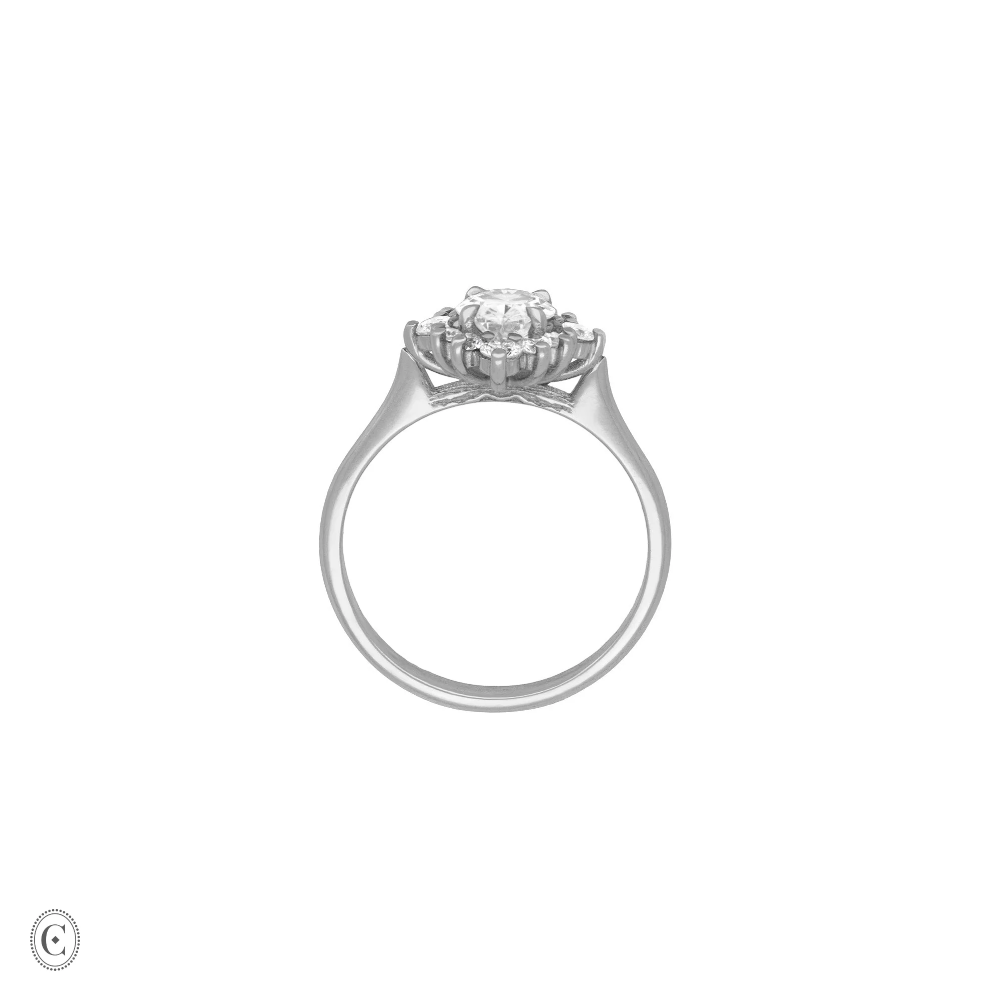 The Princess Ring Diamond Engagement Ring - 14k White Gold - Image 3