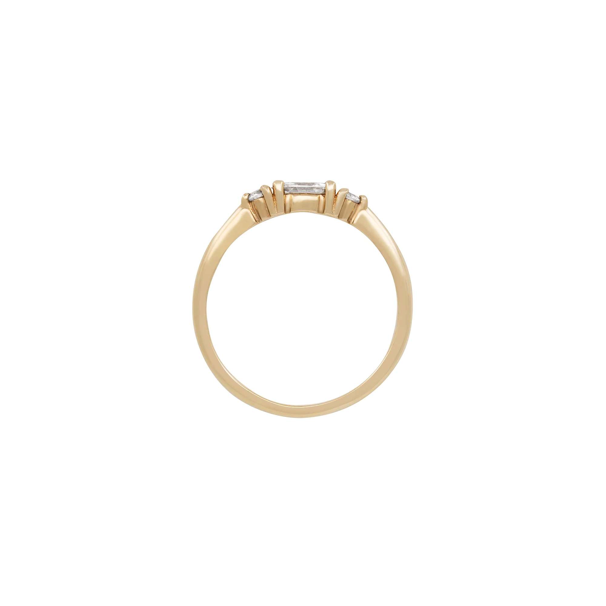 Daydreamer Ring Marquise Lab Grown Diamond Ring - 14k Polished Gold - Image 3