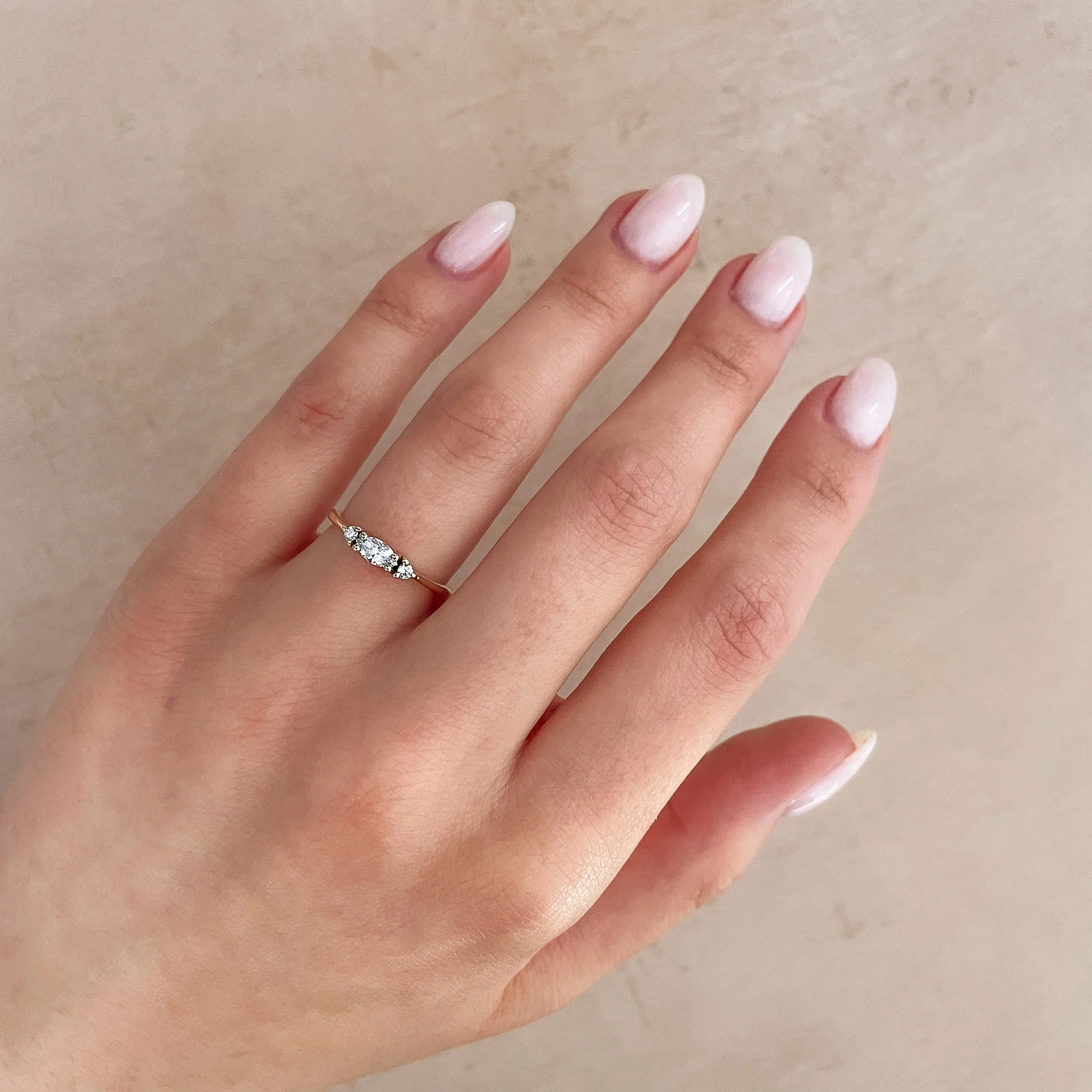 Daydreamer Ring Marquise Lab Grown Diamond Ring - 14k Polished Gold - Image 5