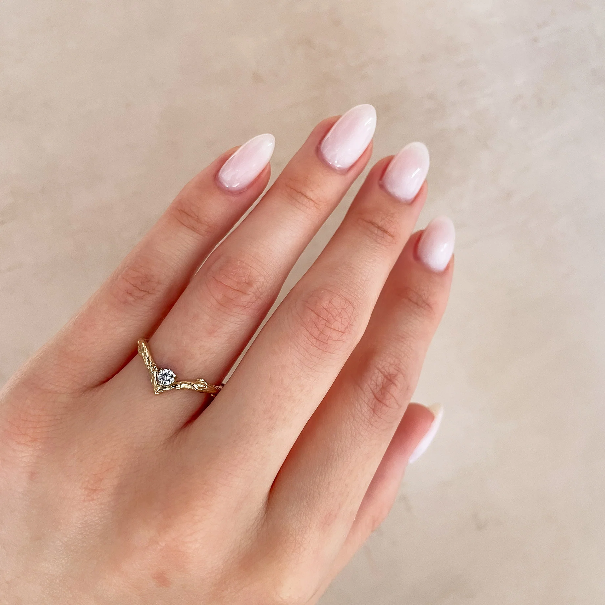 Hawthorn Lab-Grown Diamond Arrow Ring - 14k Gold - Image 5