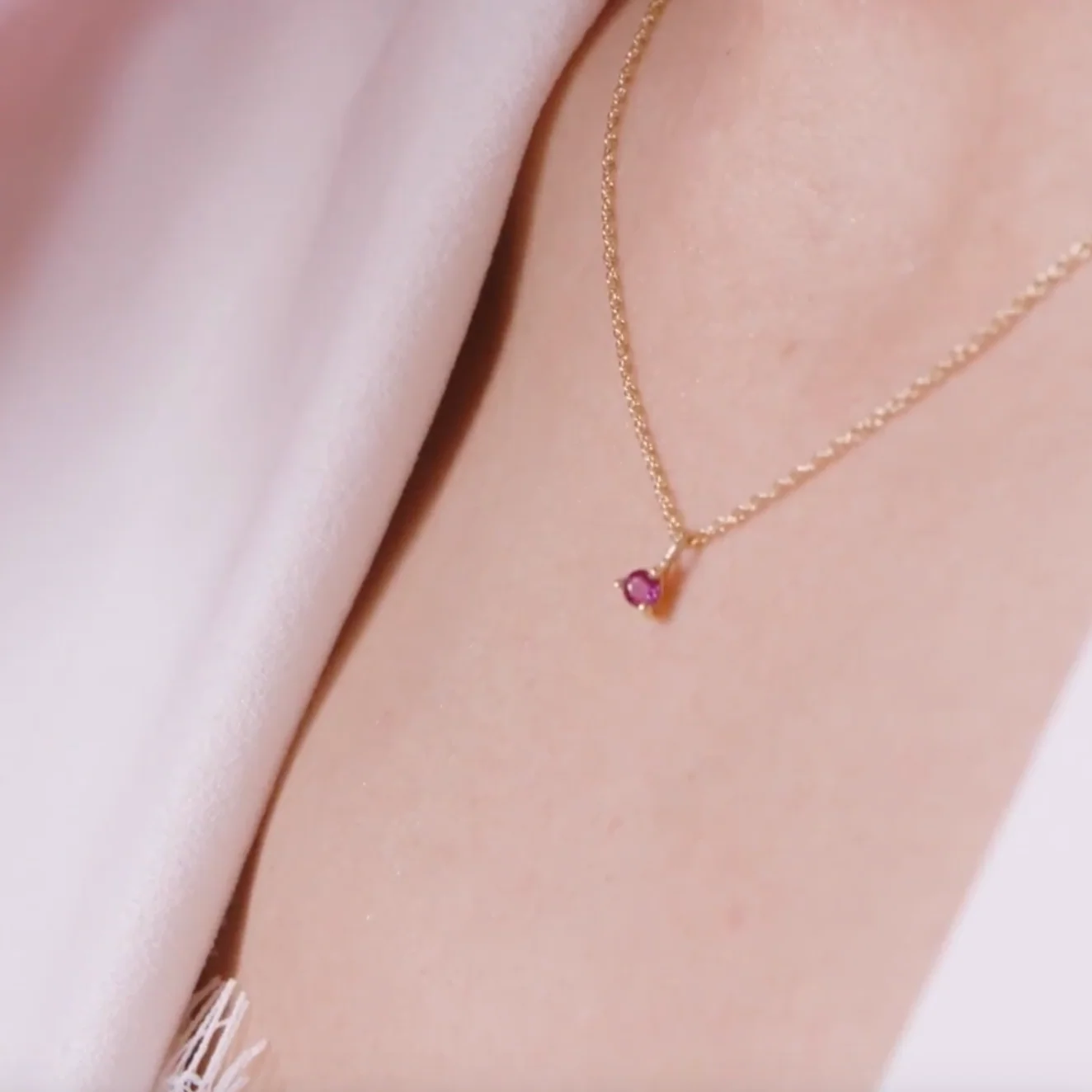 Lucky Star Birthstone Necklace - 14k Gold - Image 5