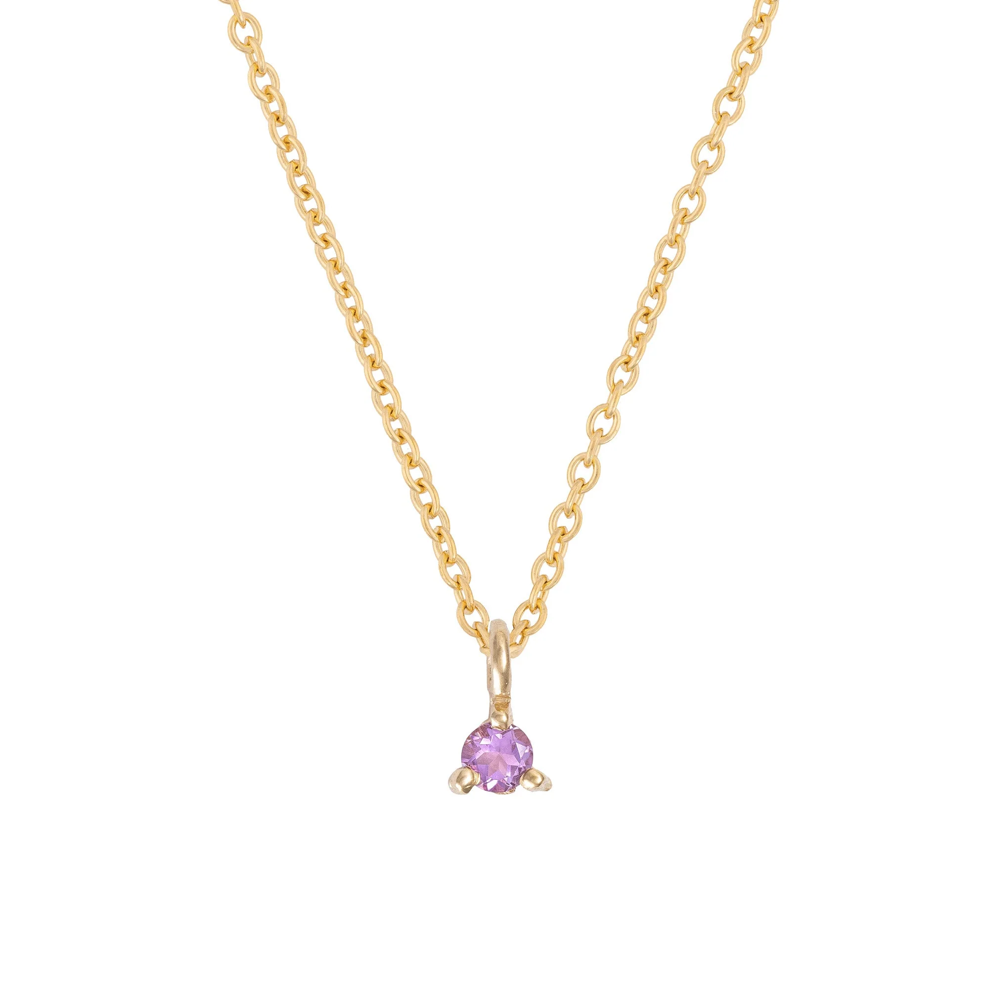 Lucky Star Birthstone Necklace - 14k Gold - Image 6