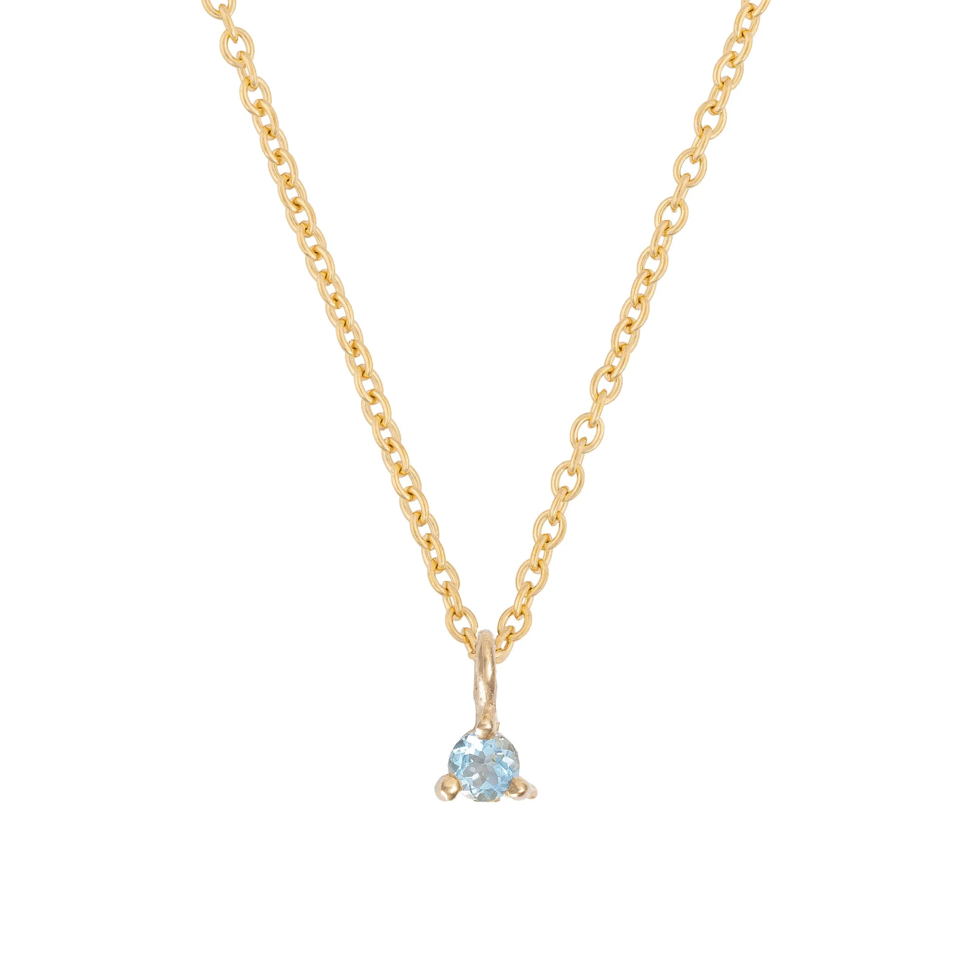 Lucky Star Birthstone Necklace - 14k Gold - Image 7
