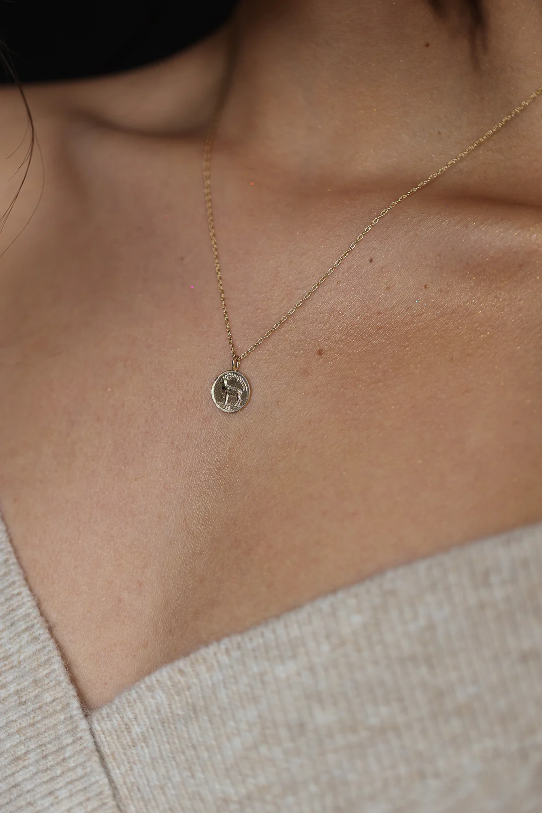Worth Your Weight In Gold 1995 Stag Coin Necklace - 14k Gold - Image 5