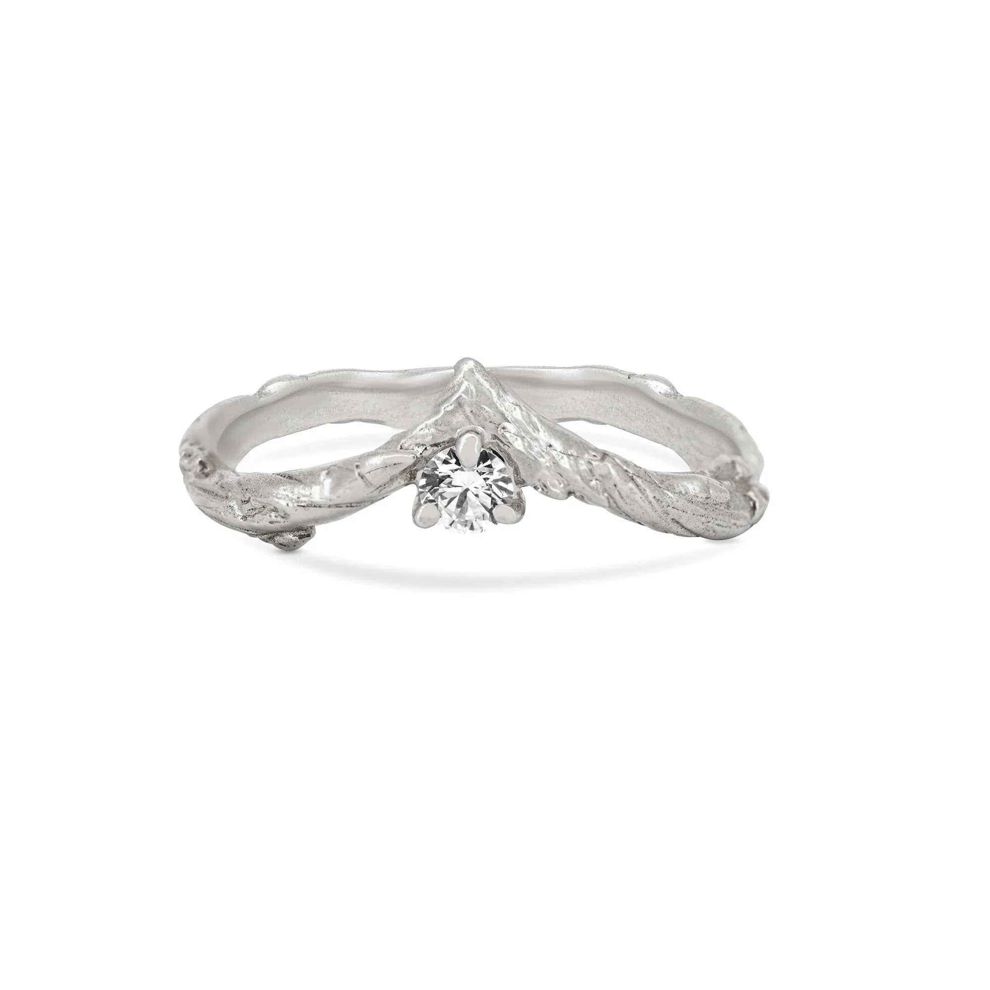 Hawthorn Lab-Grown Diamond Arrow Ring - 14k White Gold - Image 2