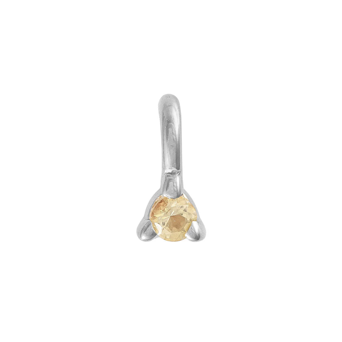 Lucky Star Birthstone Pendant - 14k White Gold - Image 3