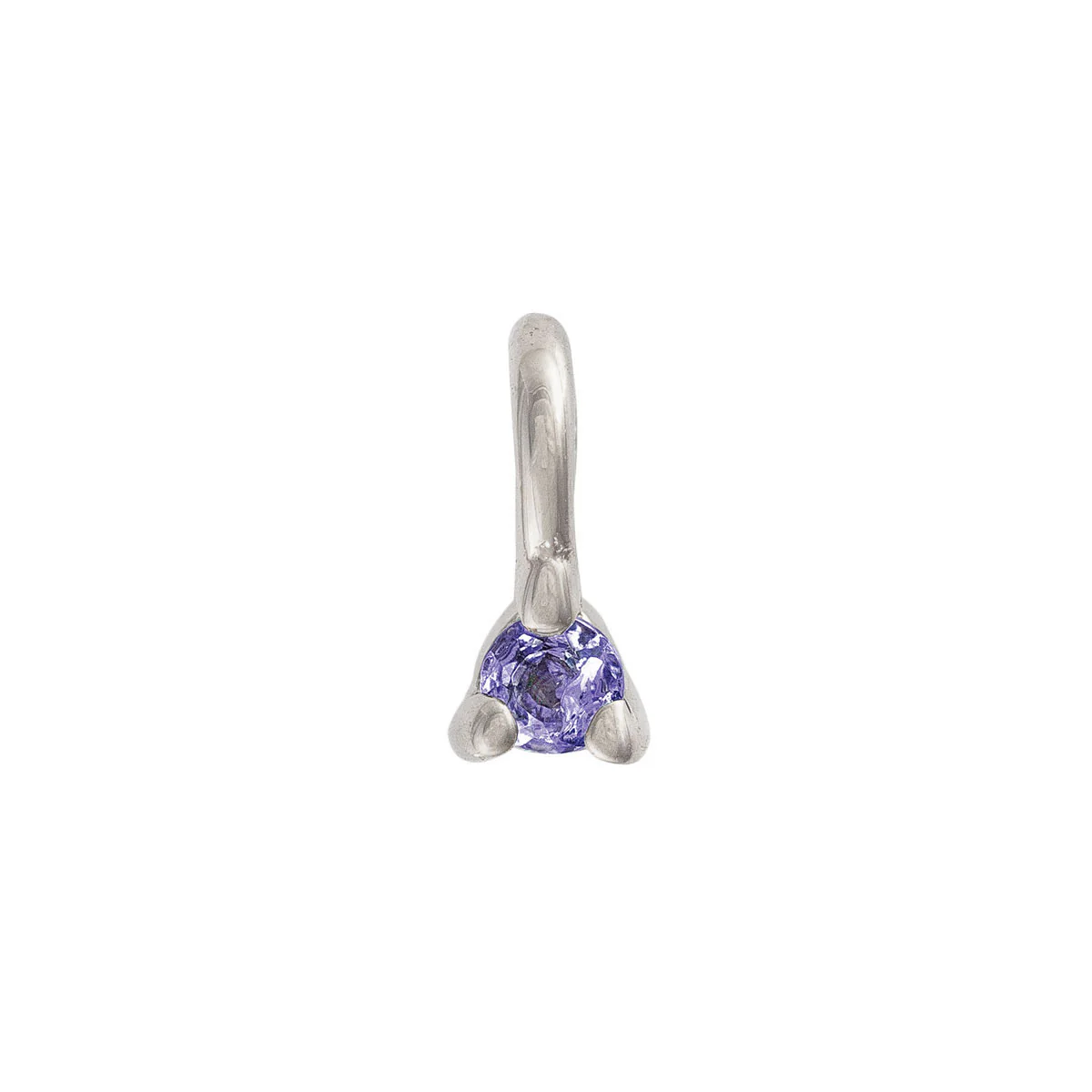 Lucky Star Birthstone Pendant - 14k White Gold - Image 4