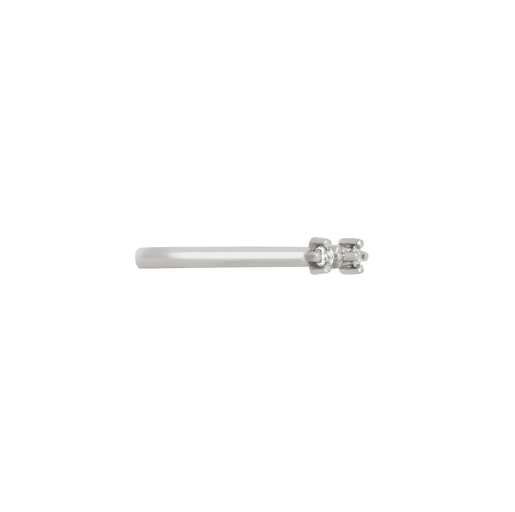 Stars in the Sky Four Diamond Eternity Ring - 14k White Gold Polished Band - Image 2
