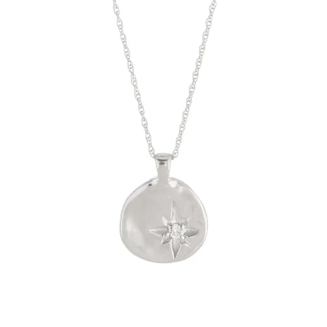 North Star Lab Grown Diamond Necklace - 14k White Gold - Image 3