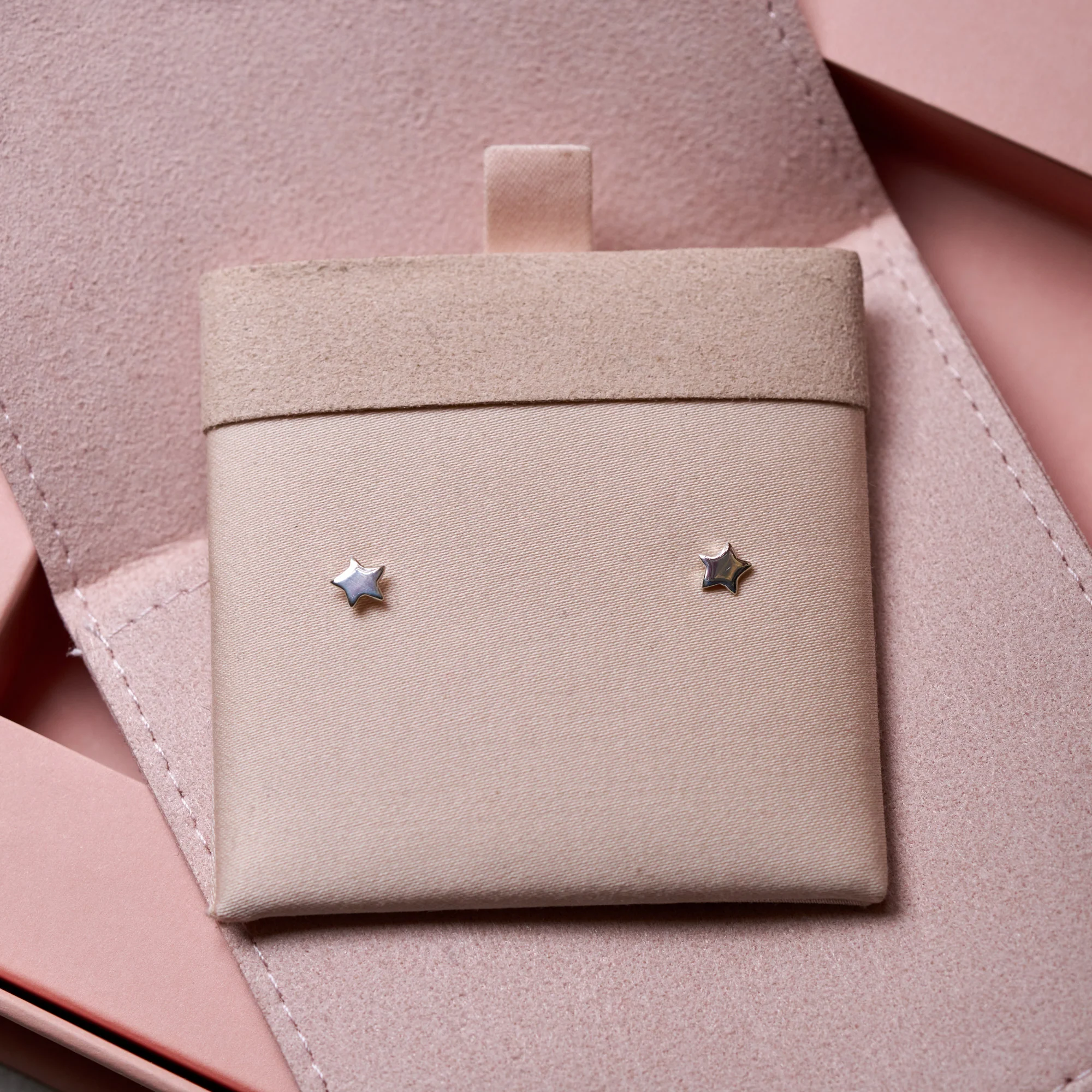 Sterling Silver Star Stud Earrings - Image 2
