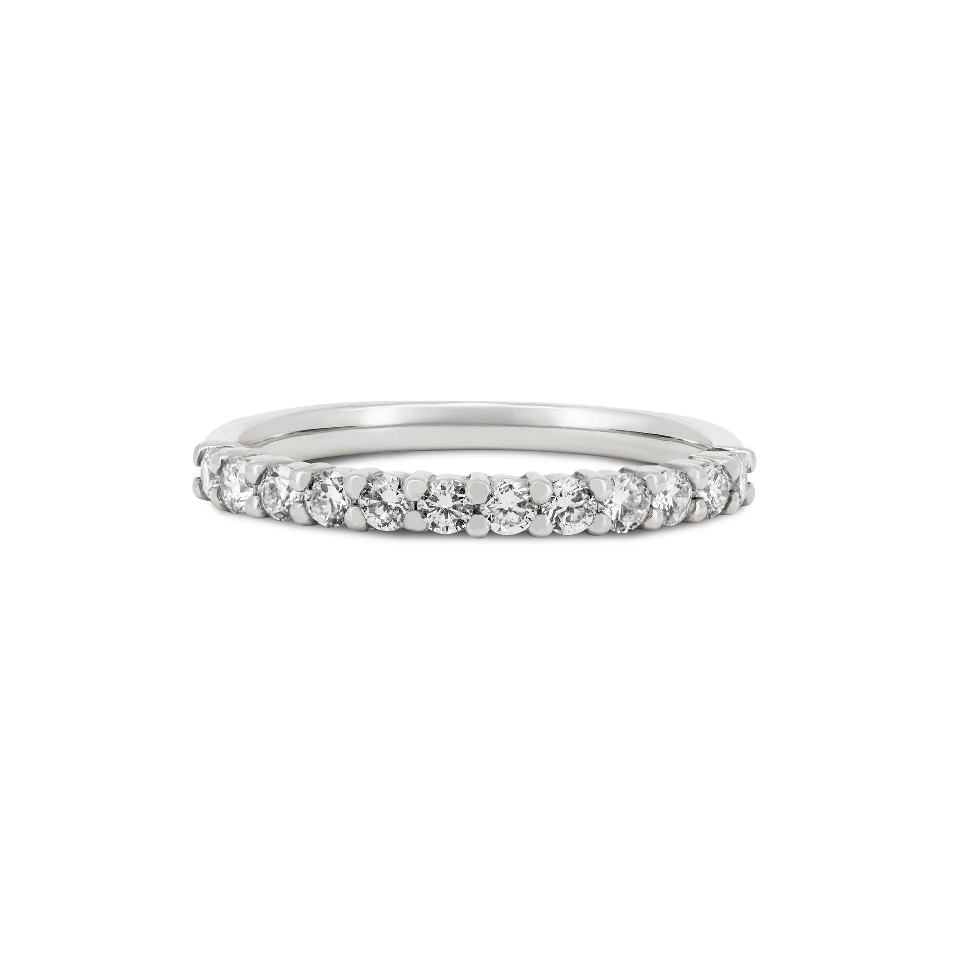 Tomorrow - Diamond Eternity Ring 14k White Gold Polished Band
