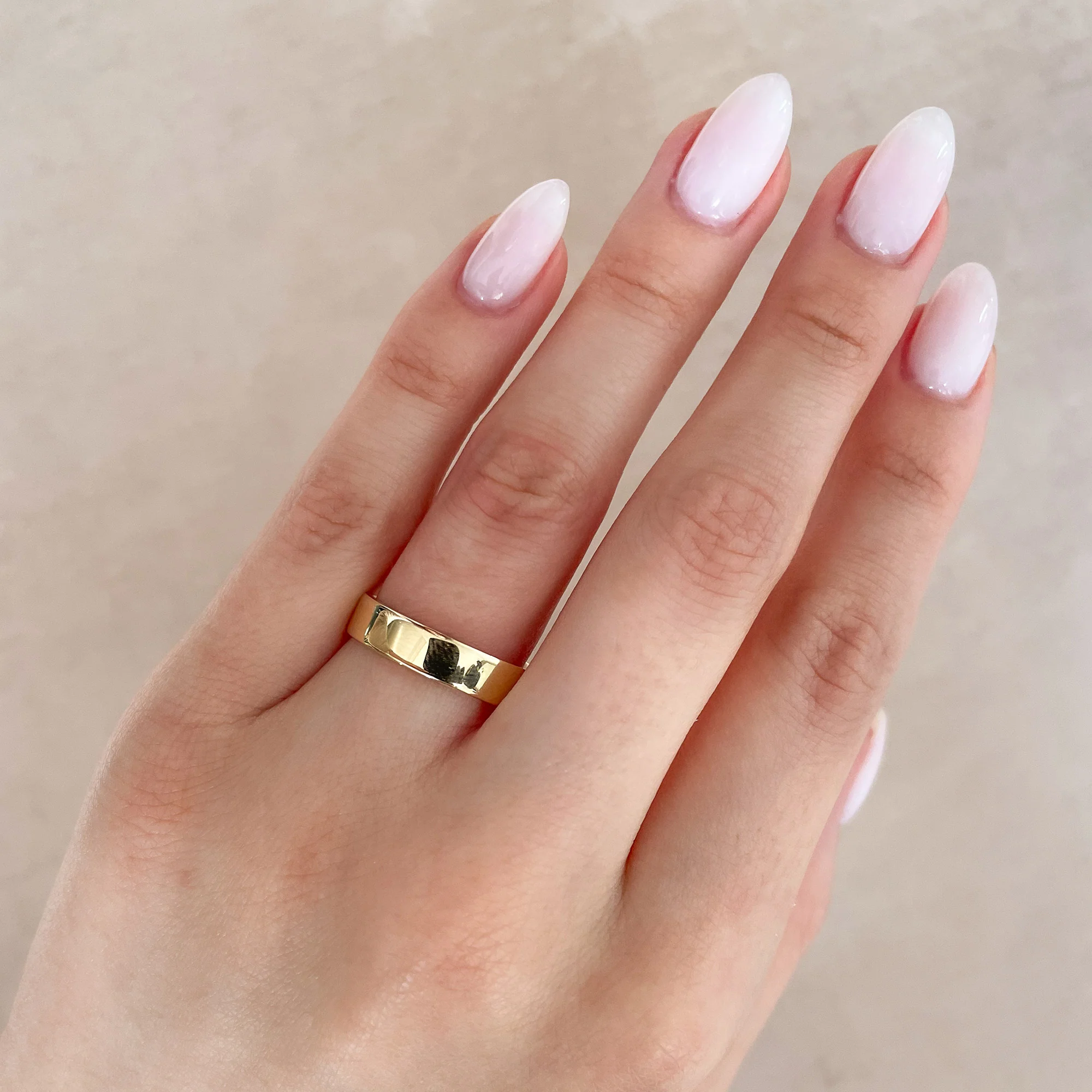 Timeless Love 5mm Polished Wedding Band - 14k White Gold - Image 5