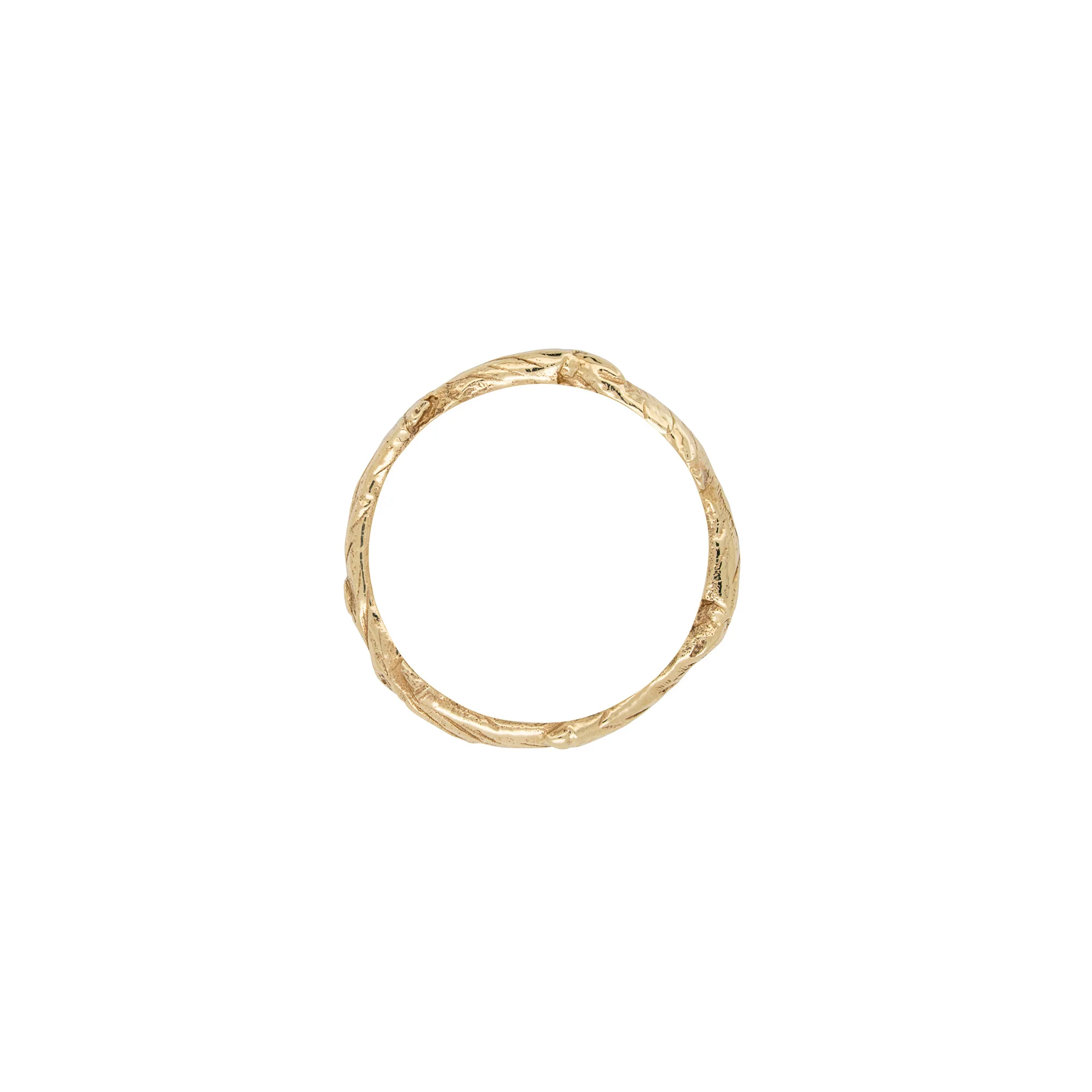 Hawthorn 2mm Twig Ring - 14k Gold - Image 3