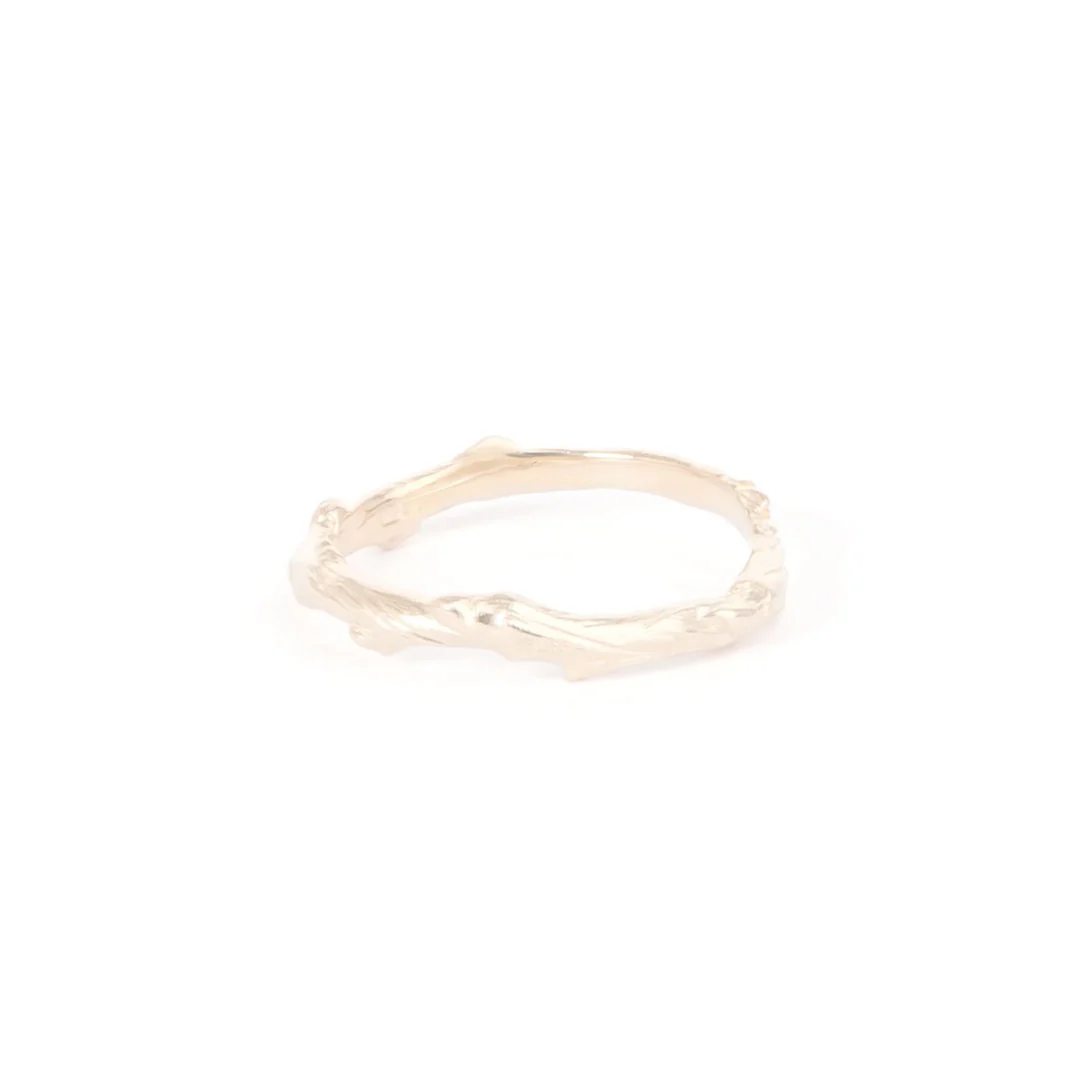 Hawthorn 2mm Twig Ring - 14k Gold - Image 4