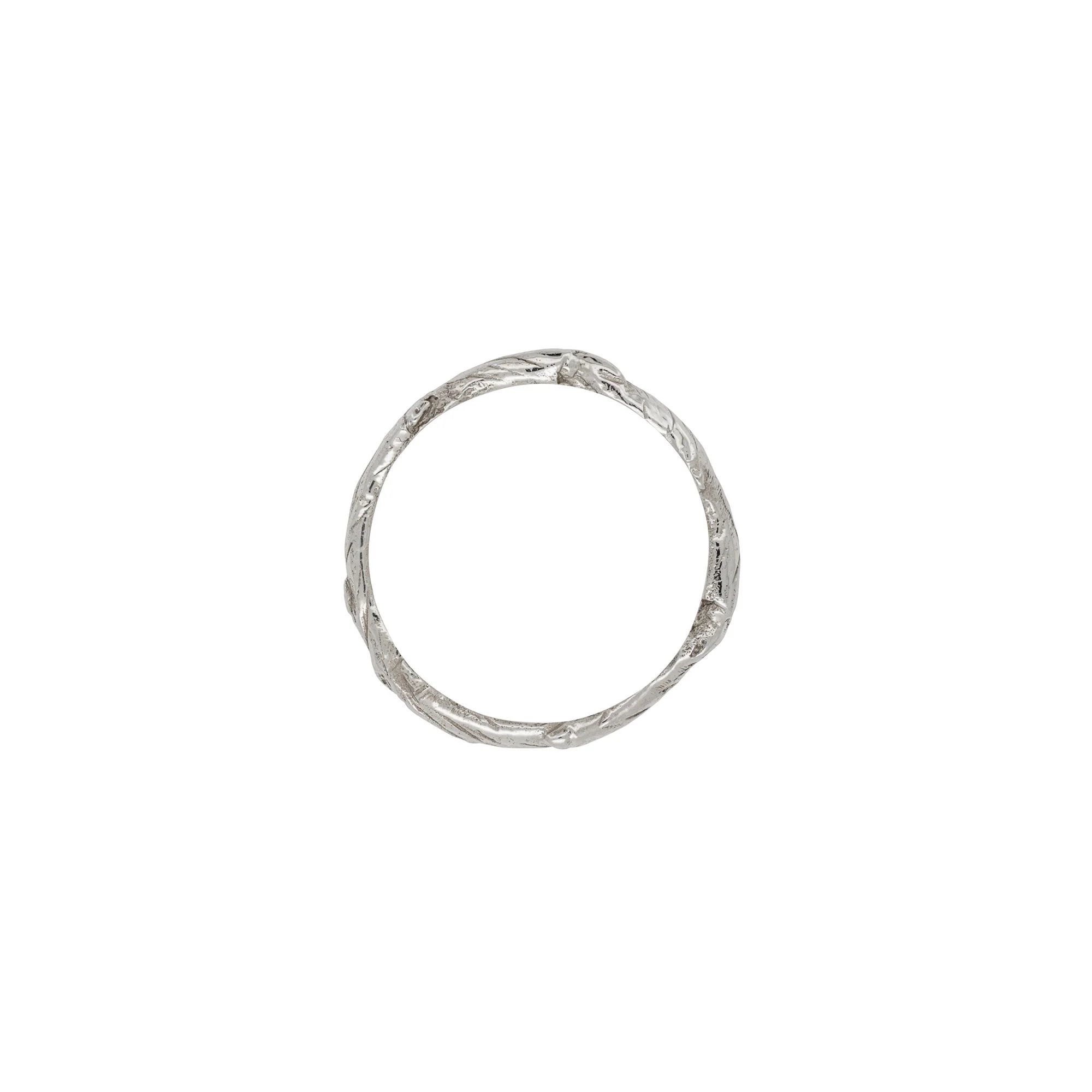 Hawthorn 2mm Twig Ring - 14k White Gold - Image 3