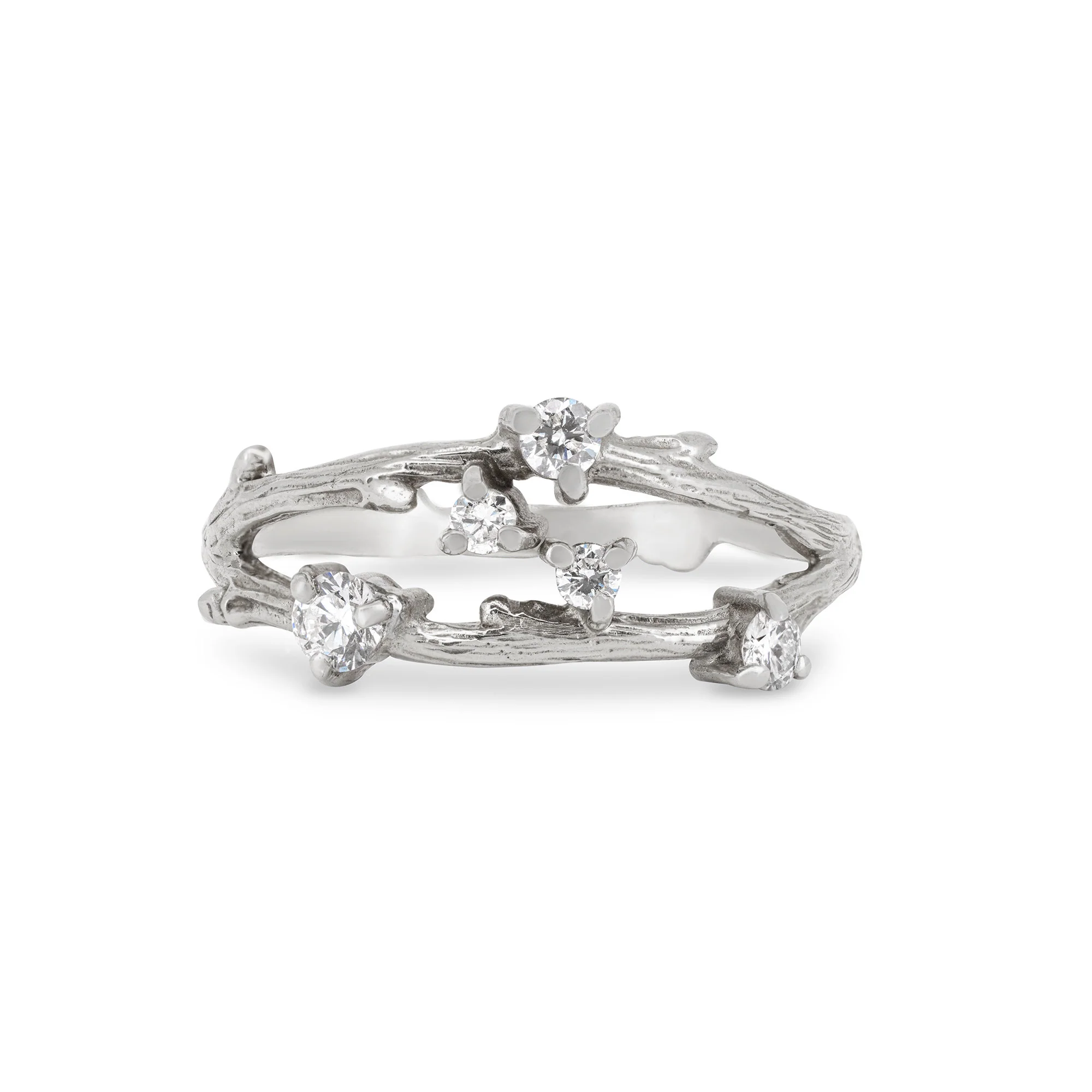 Whispered Dreams Lab-Grown Diamond Double Cluster Ring - 14K White Gold
